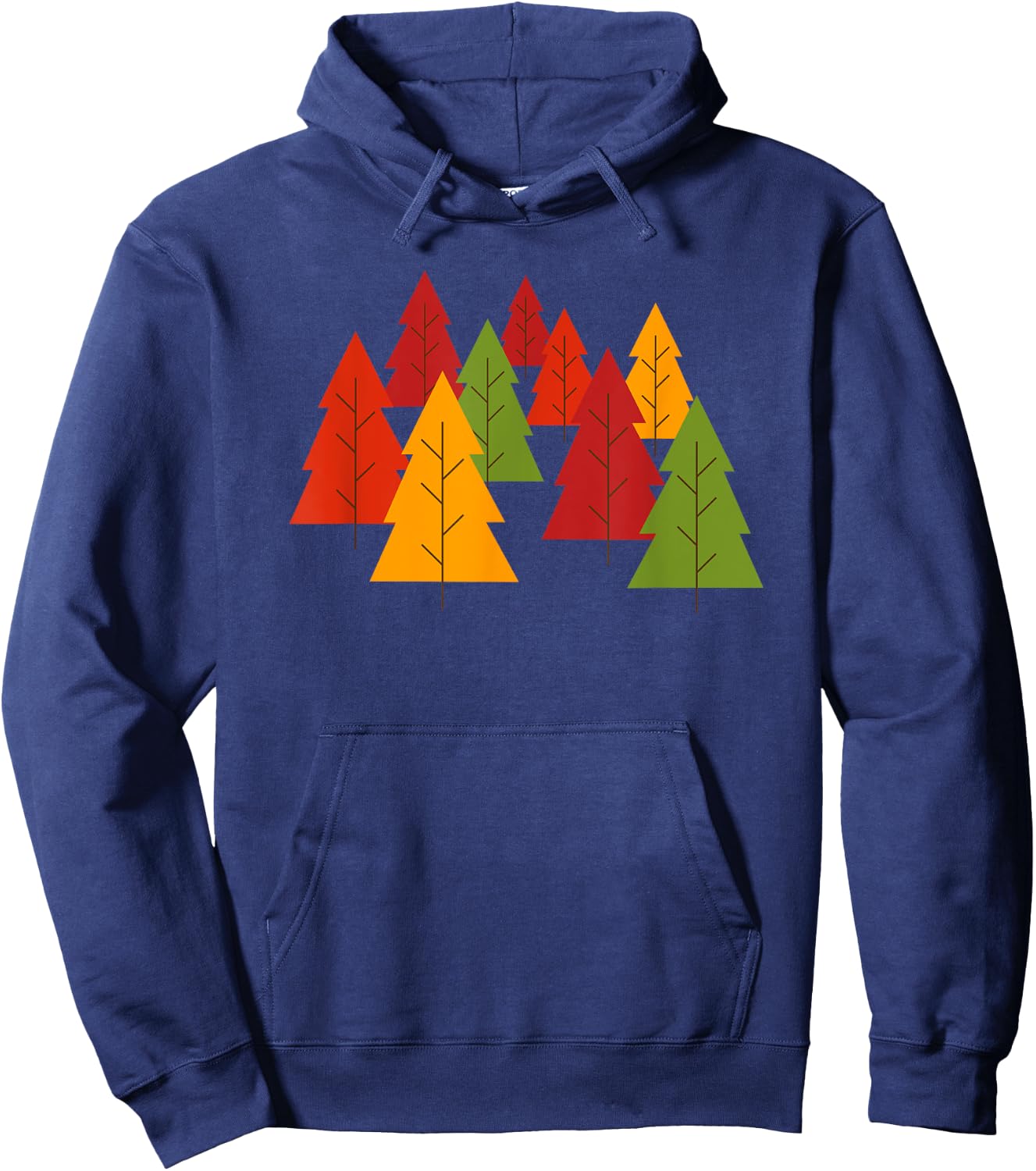 Fall Color Changing Leaves Cute Autumn Trees Hoodie - Hoodie | Navy