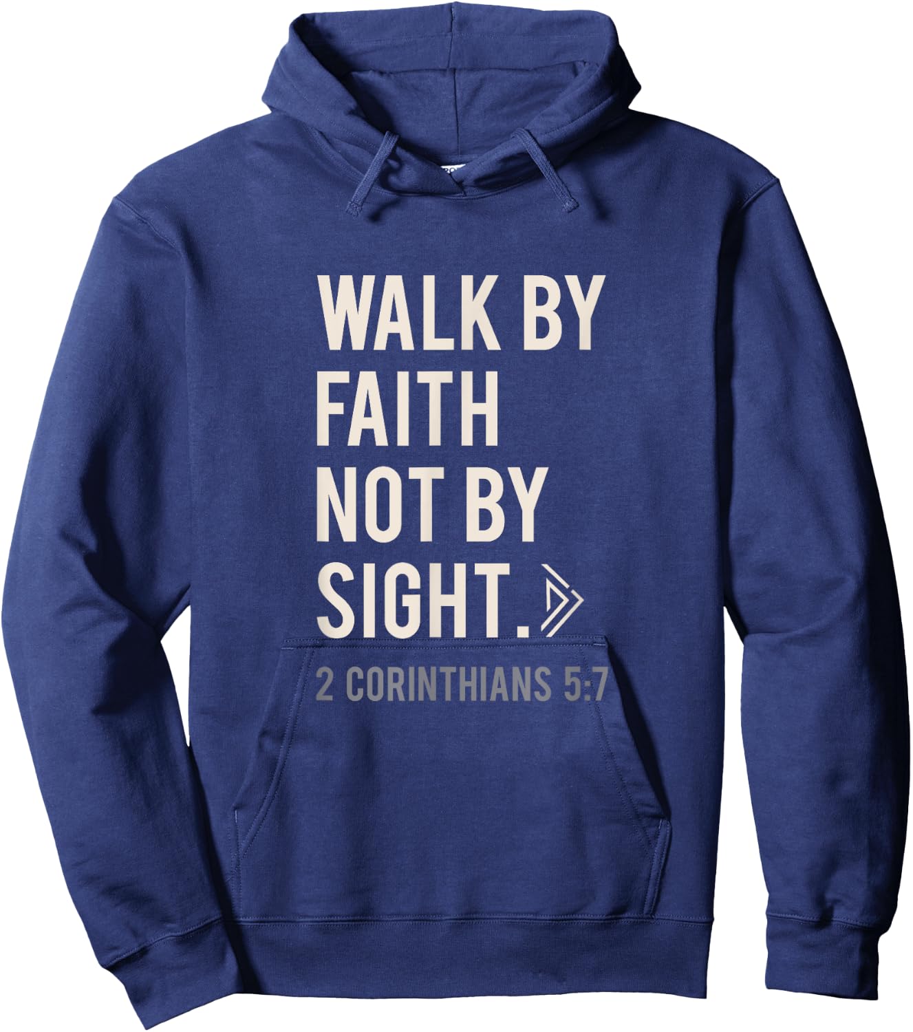 Walk By Faith Not By Sight Christian Hoodie - Hoodie | Navy