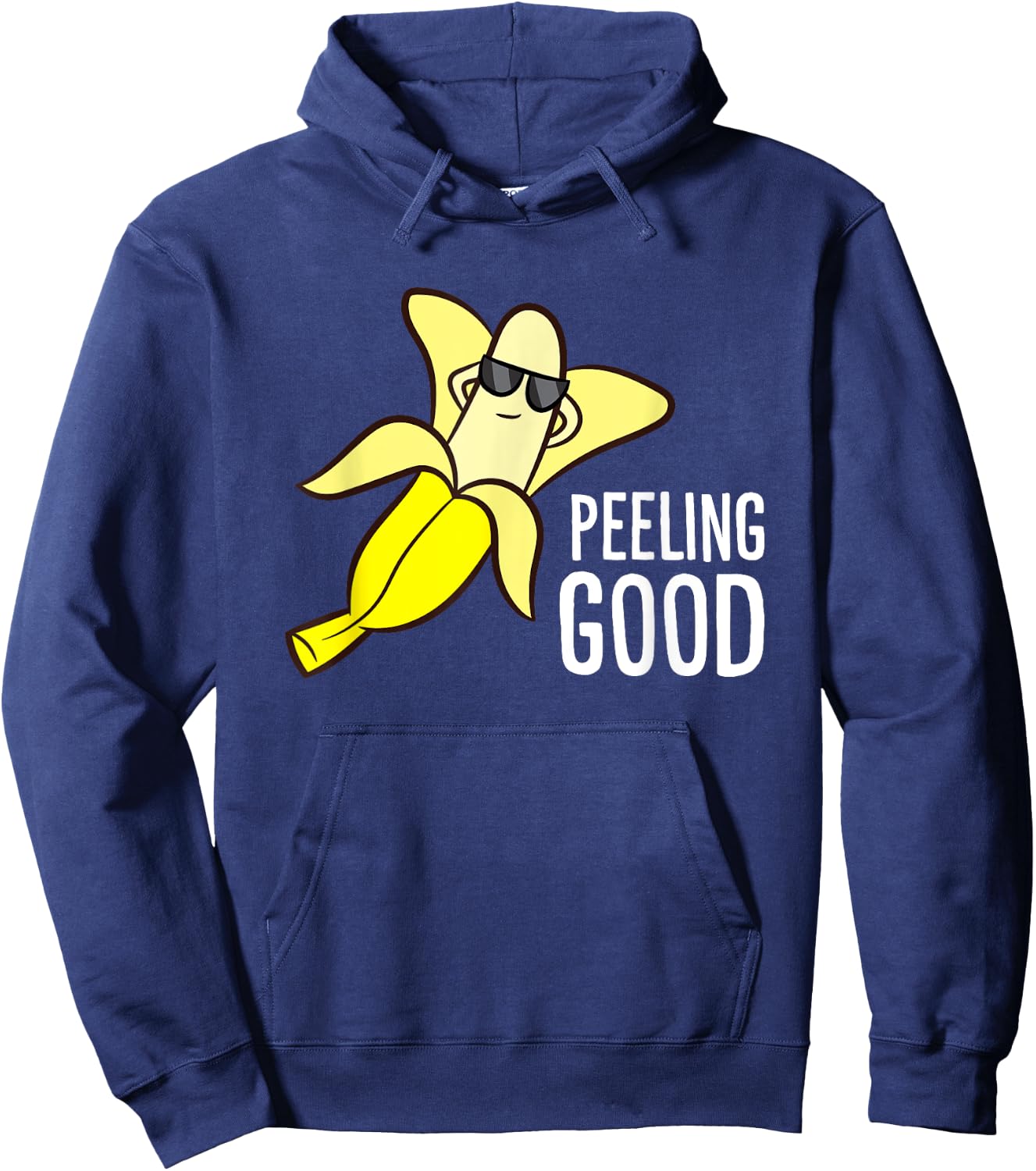 Banana Peeling Good Banana With Sunglasses Love Bananas Hoodie - Hoodie | Navy
