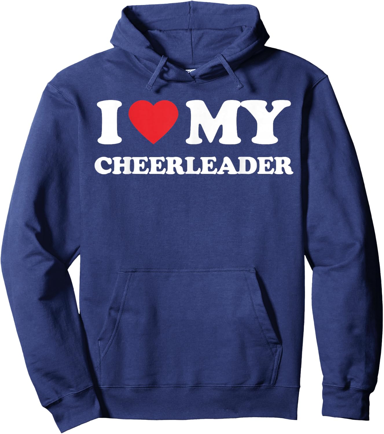 I Love My Cheerleader Mom Mother Father Men Women Football Hoodie - Hoodie | Navy