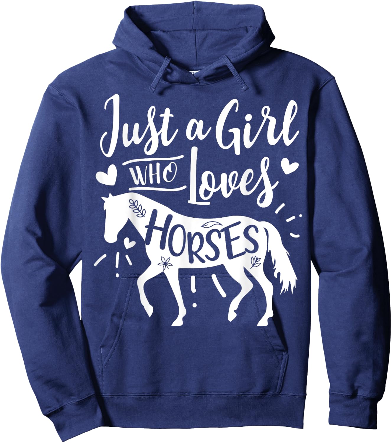 Just A Girl Who Loves Horses Hoodie - Hoodie | Navy