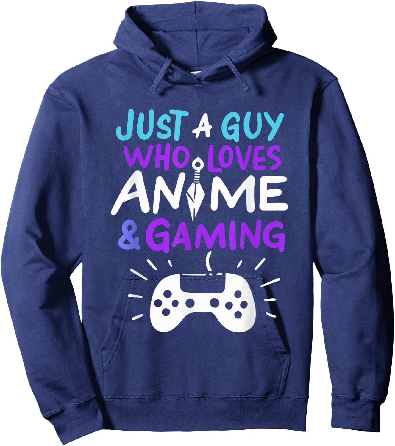 Just A Guy Who Loves Anime & Gaming Hoodie - Hoodie | Navy