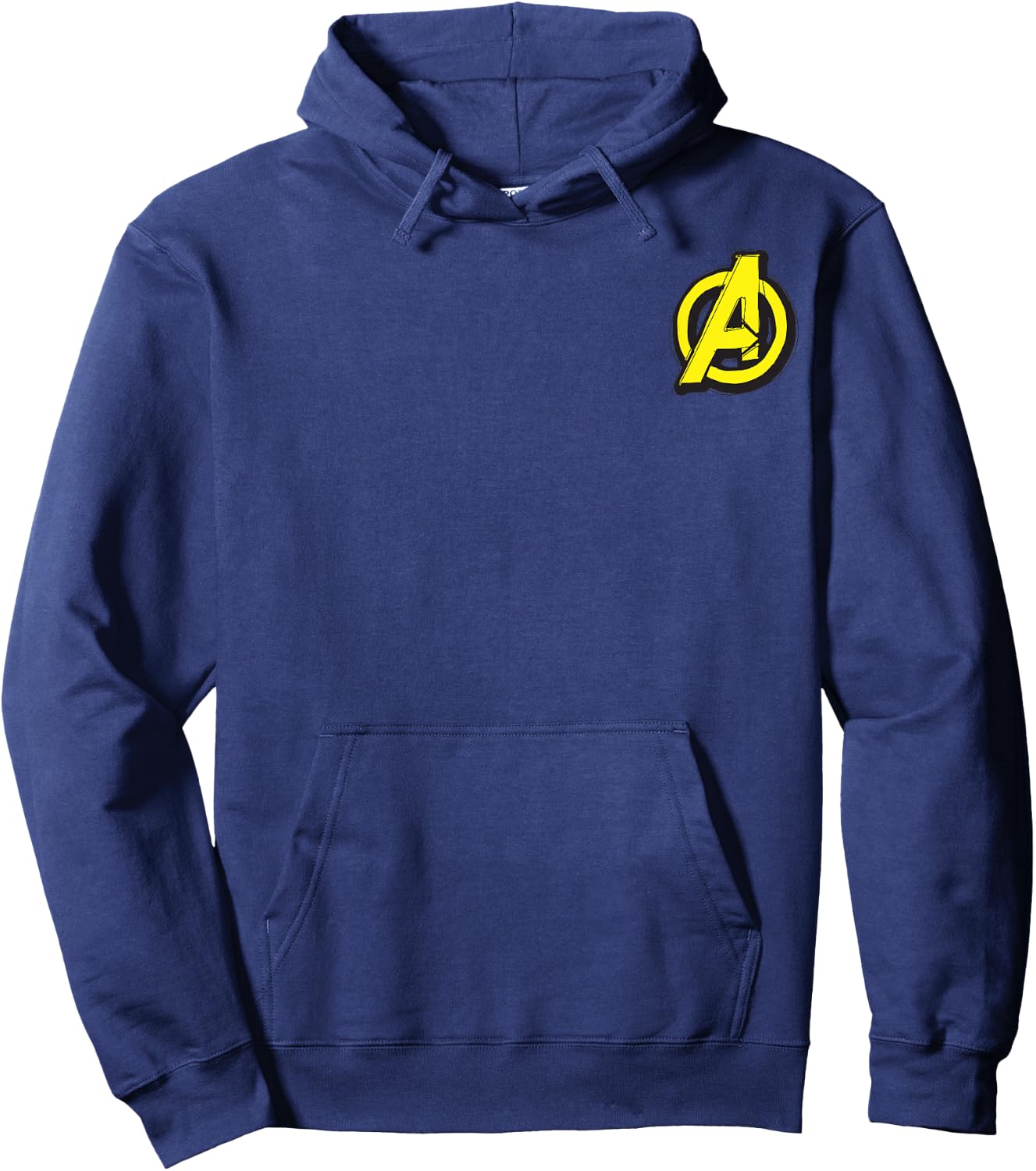 Marvel Avengers Yellow Block Logo Hoodie - Hoodie | Navy