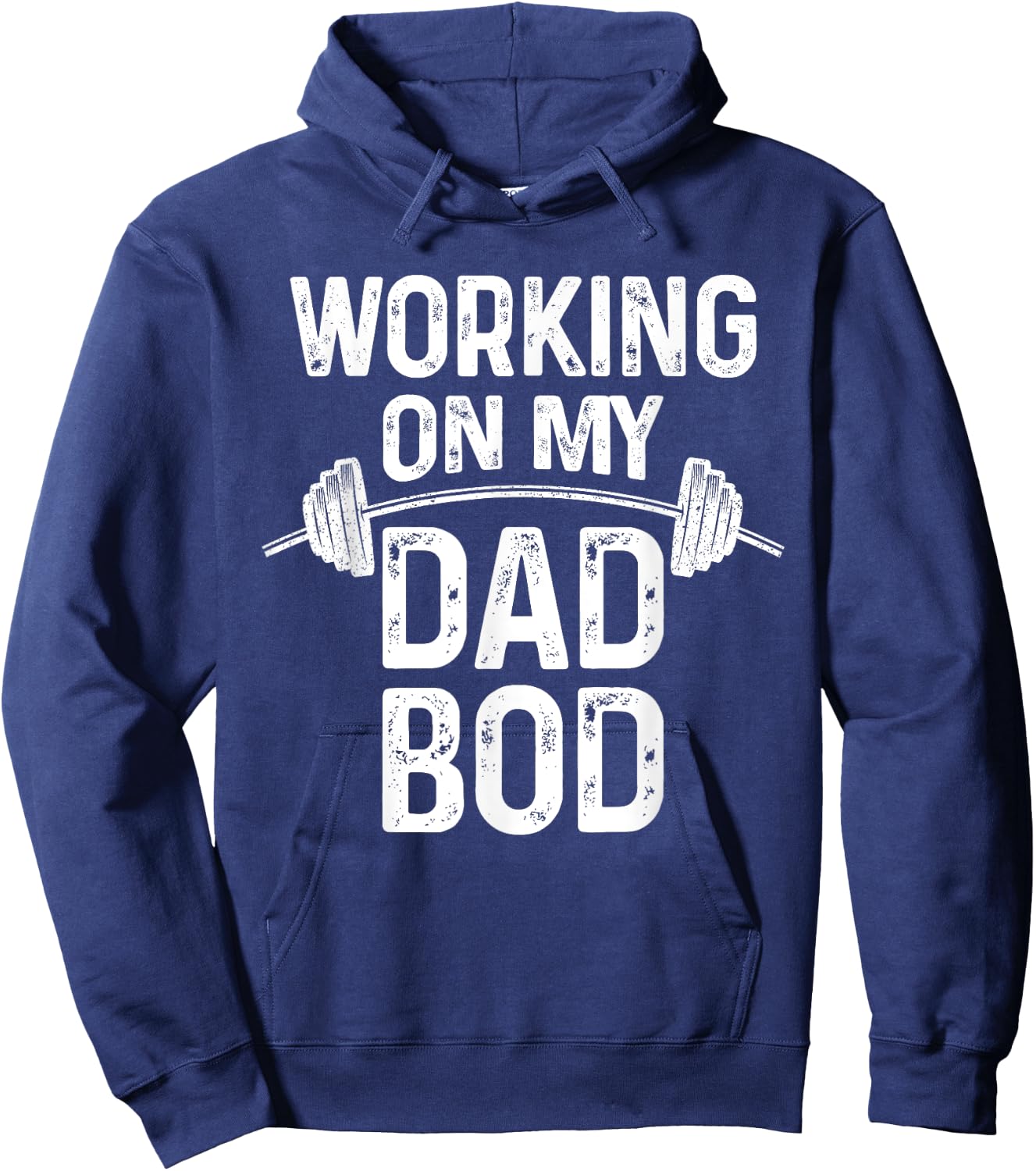 Proud Dad Gift - New Fathers Day Working on my Dad Bod Hoodie - Hoodie | Navy
