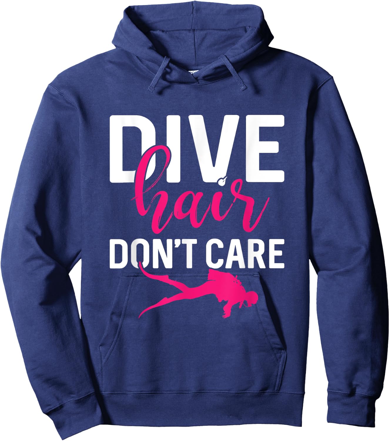 Dive Hair Don't Care Funny Scuba Diving Dive Diver Women Hoodie - Hoodie | Navy