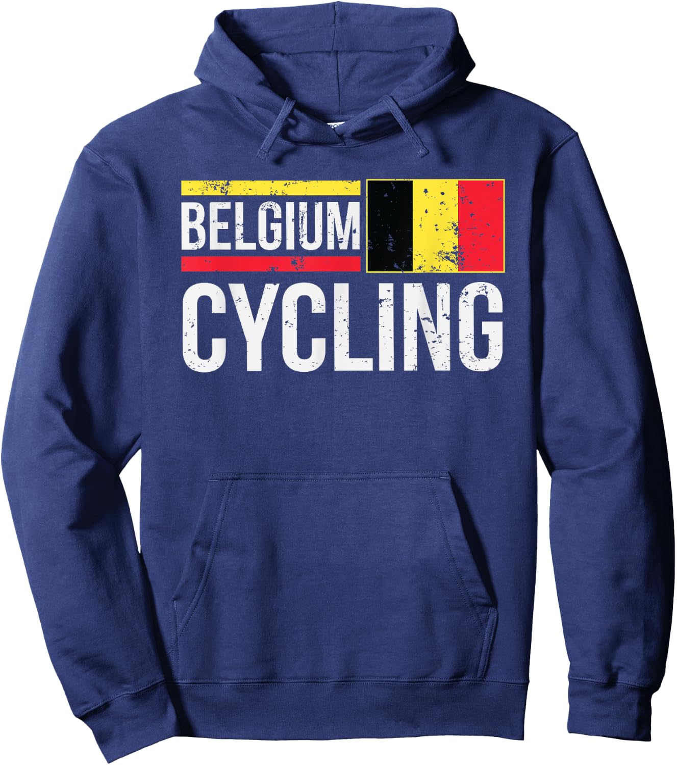 Belgium Cycling Cyclist Bike Riding Racing Belgian Flag Hoodie - Hoodie | Navy