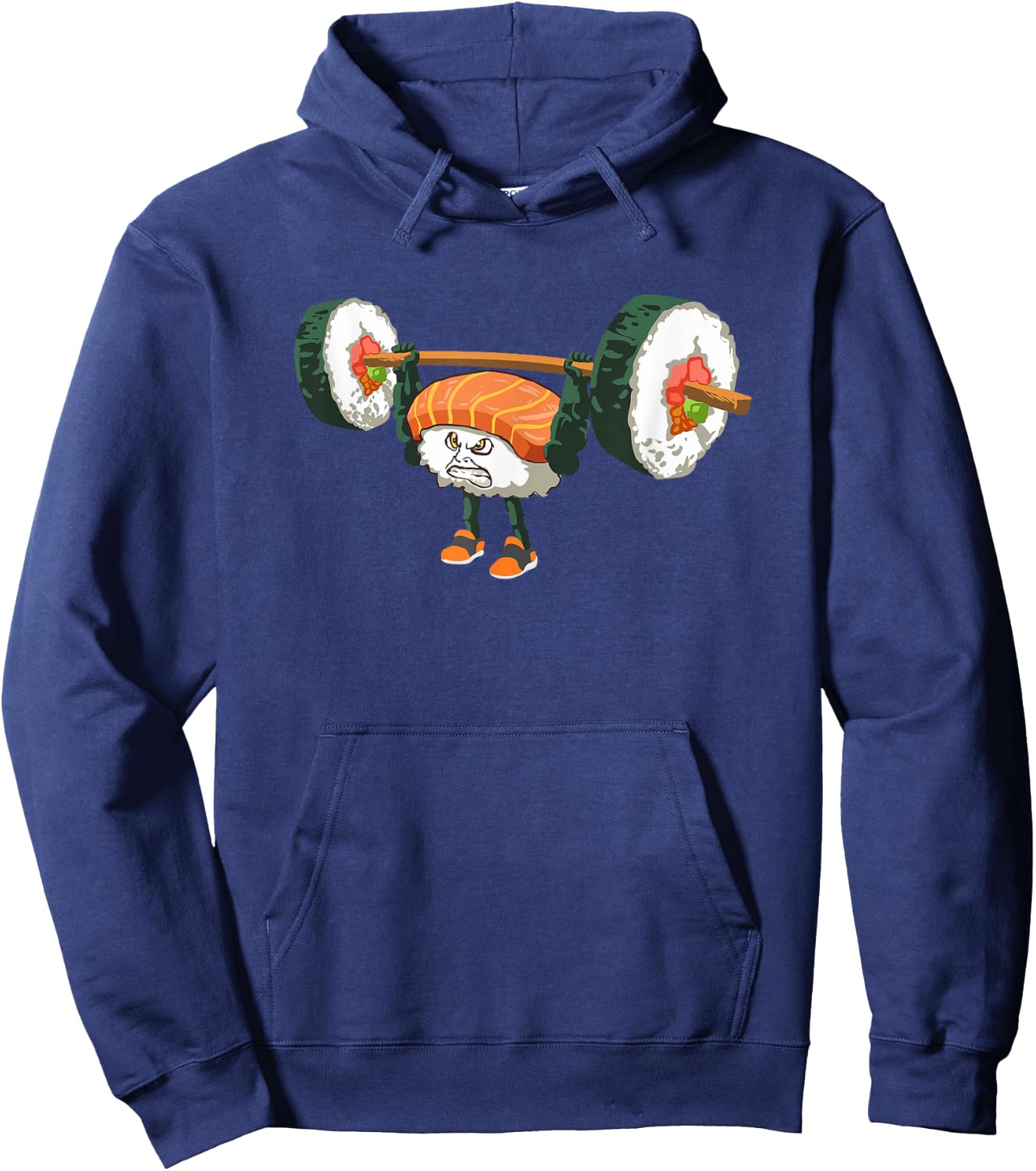 Funny Weightlifting Gift A Sushi Loving Weightlifter Hoodie - Hoodie | Navy