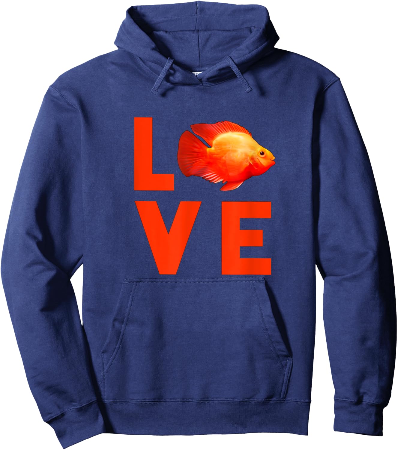 Red Blood Parrot Cichlid Monster Aquarium Fish Gift Hoodie - Hoodie | Navy