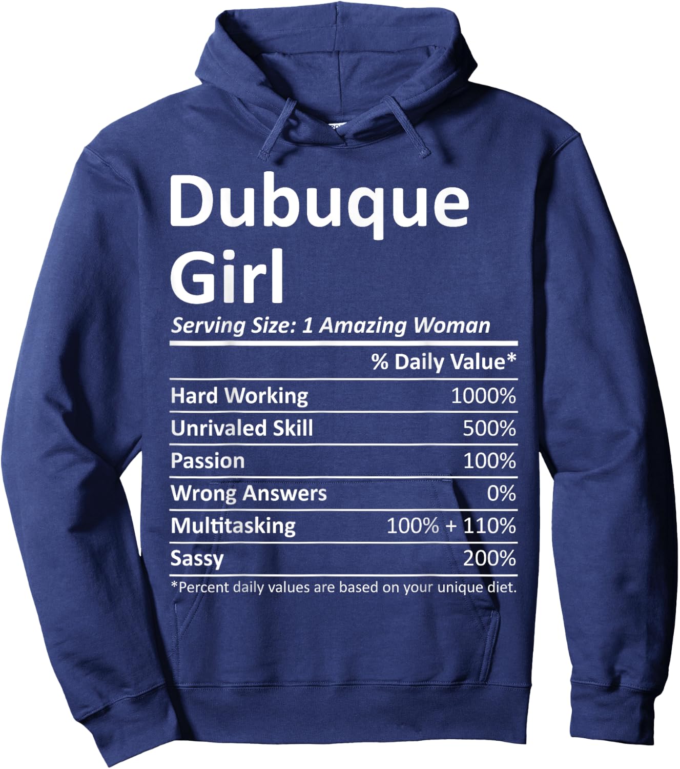 DUBUQUE GIRL IA IOWA Funny City Home Roots USA Gift Hoodie - Hoodie | Navy