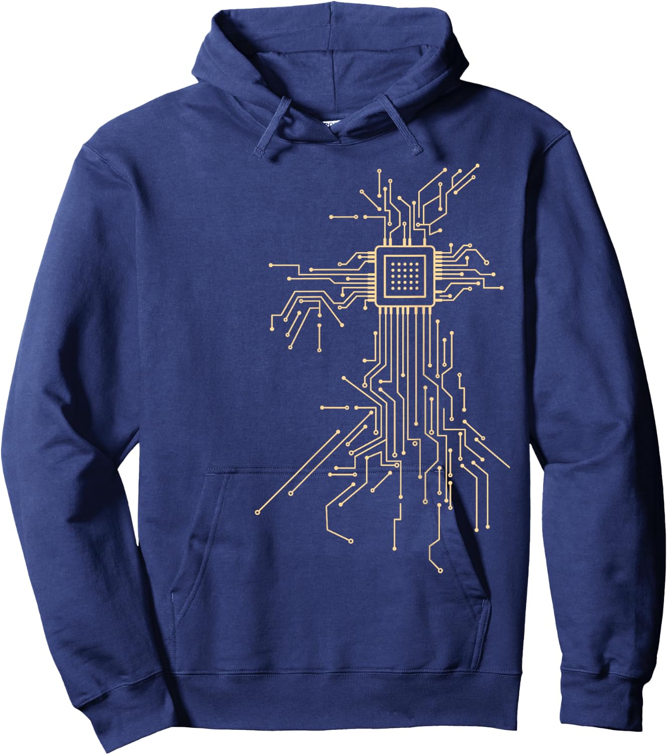 Processor Circuit Graphics Computer CPU Electronics IT Geek Hoodie - Hoodie | Navy