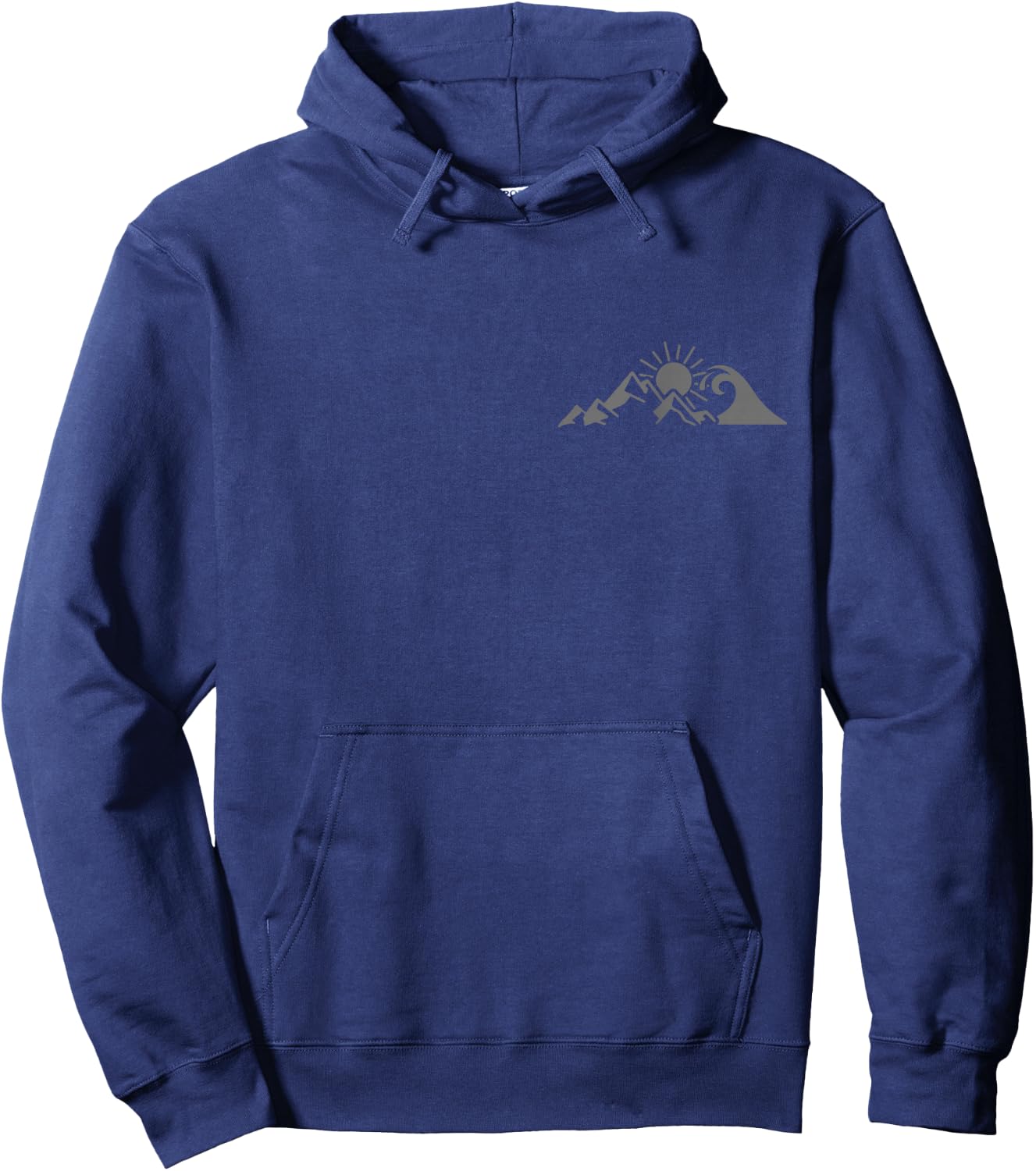 Mountains & Sea Hiking Surfer Climbing Hiker Nature Outdoor Hoodie - Hoodie | Navy