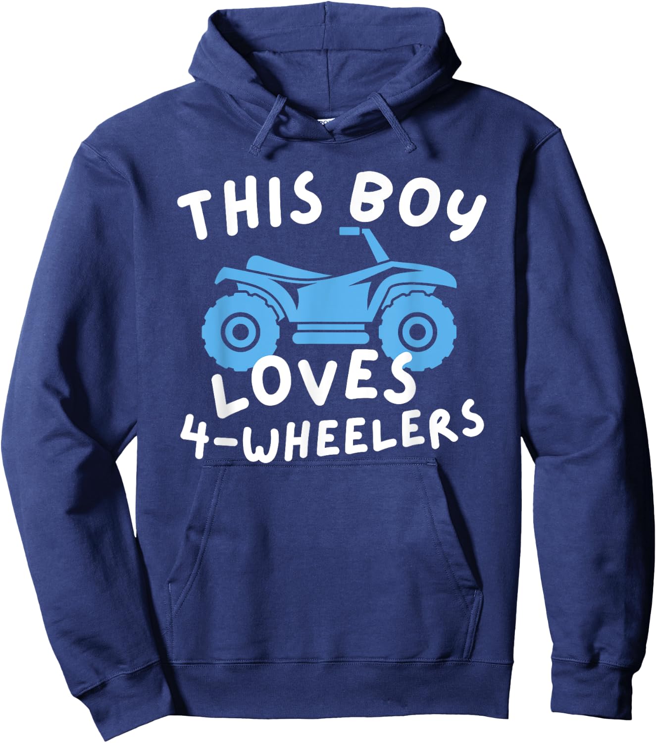 This Boy Loves 4-Wheelers Quad Biking - Quad Biker ATV Hoodie - Hoodie | Navy