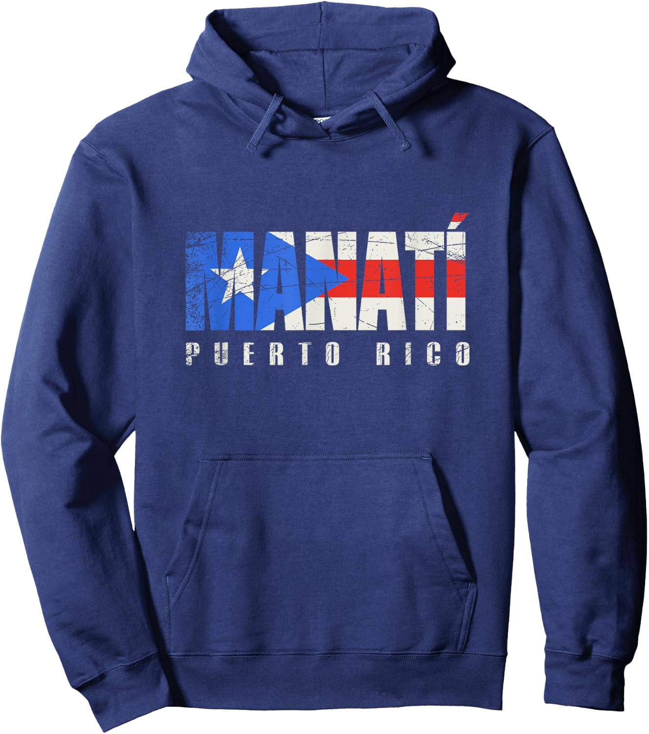 Puerto Rican flag Manatí Puerto Rico Hoodie - Hoodie | Navy