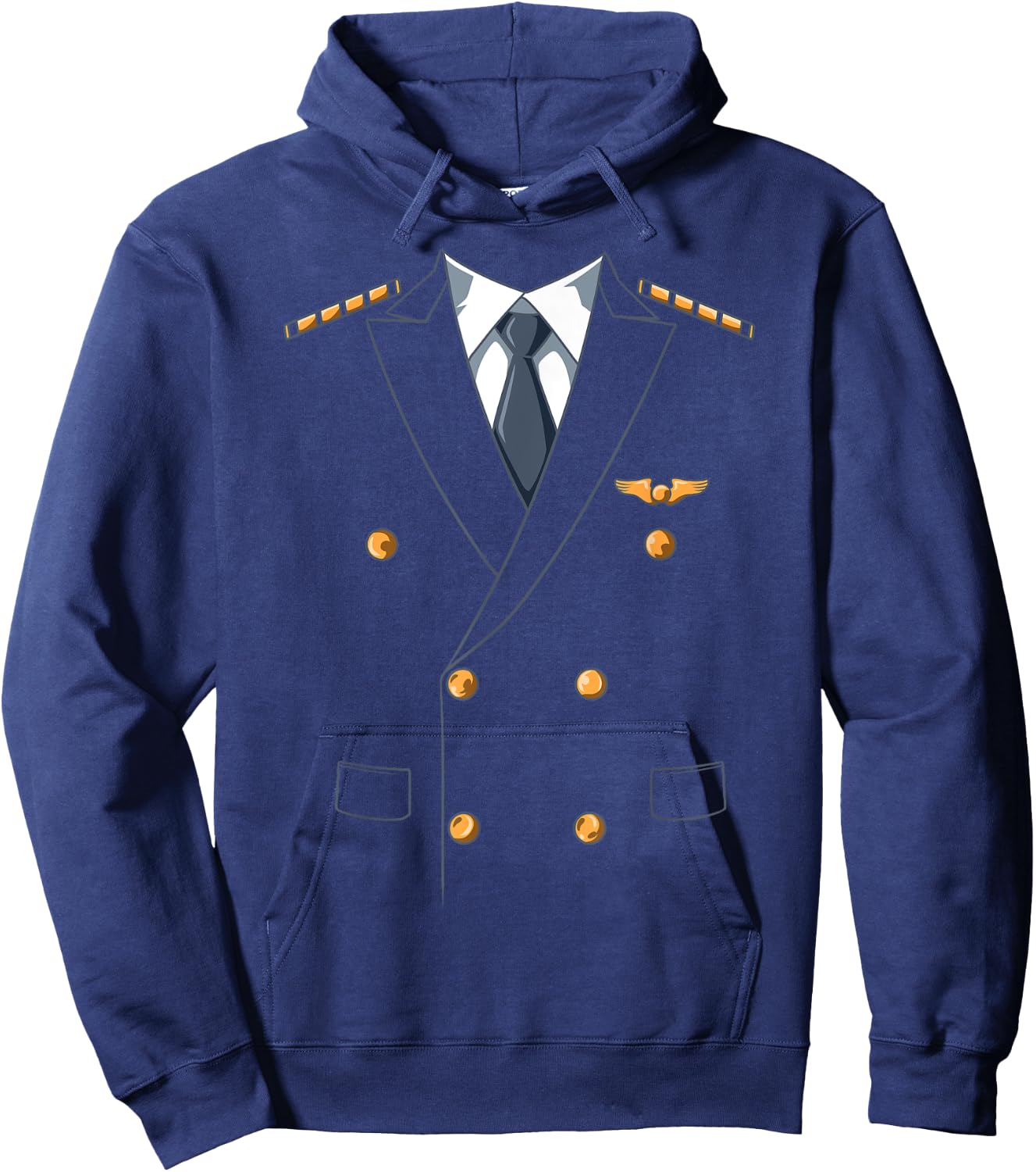 Easy Airline Pilot Costume Pilot Body Headless Pilot Costume Hoodie - Hoodie | Navy