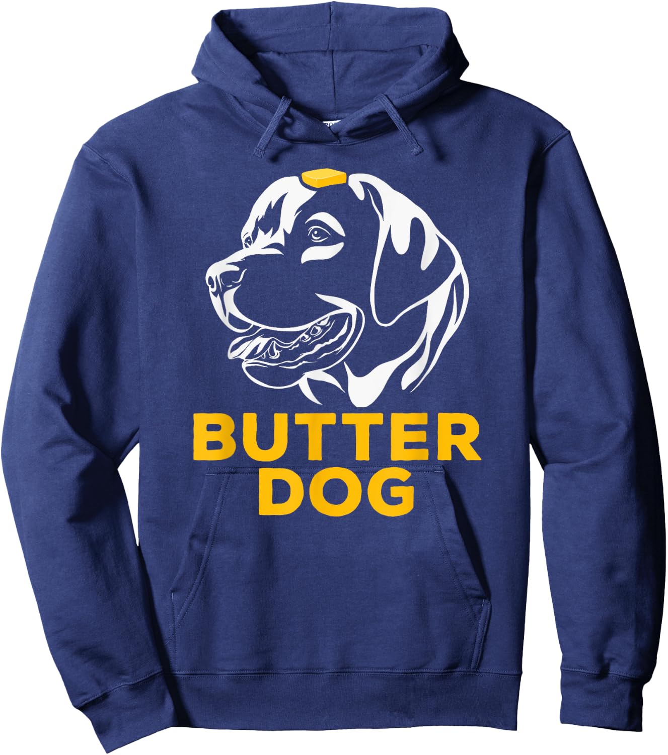 Butter Dog - The Dog With The Butter On Him Funny Meme Men Women Hoodie - Hoodie | Navy