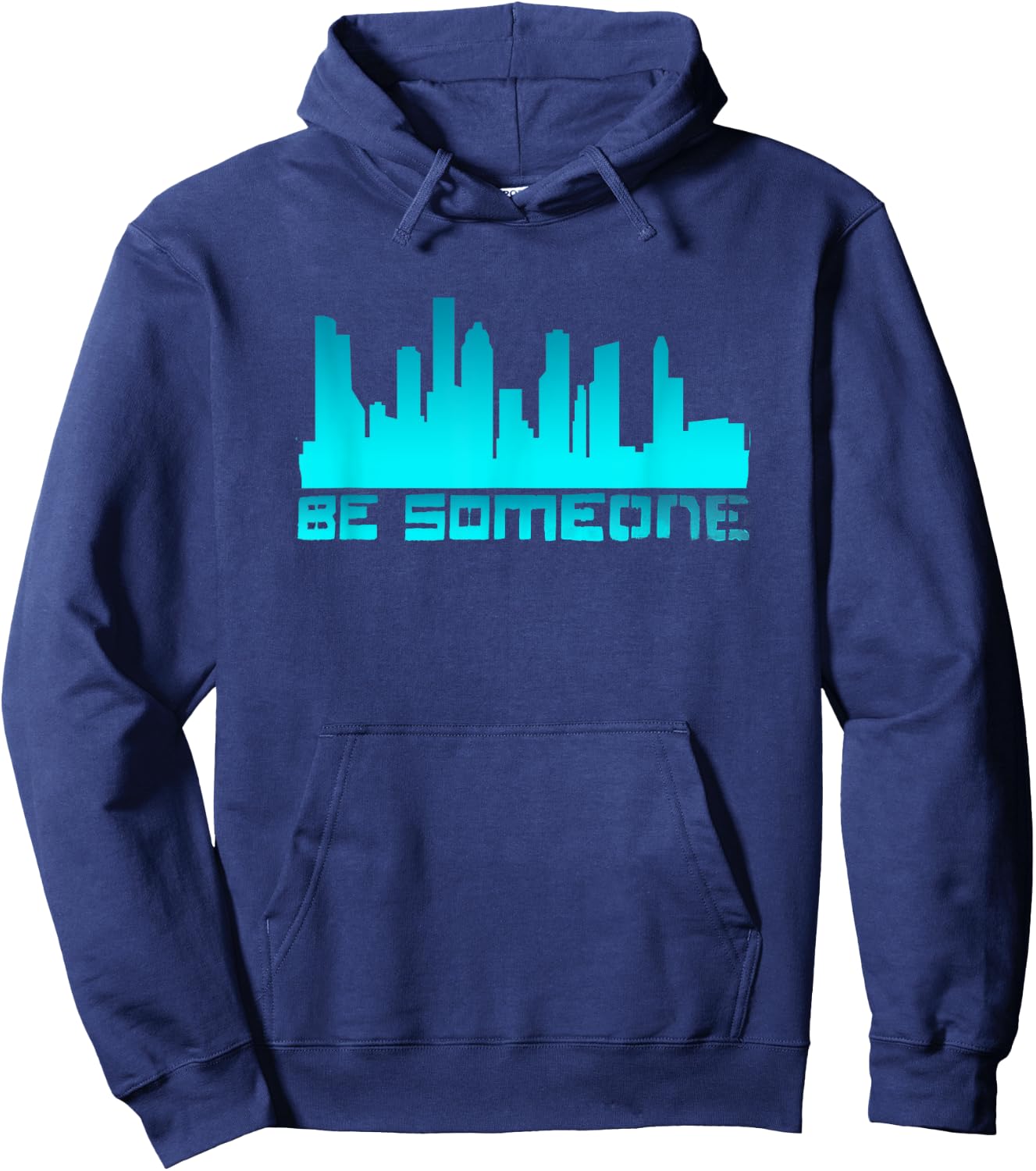 Houston Be someone Bridge Houston Skyline H-Town Be Someone Hoodie - Hoodie | Navy