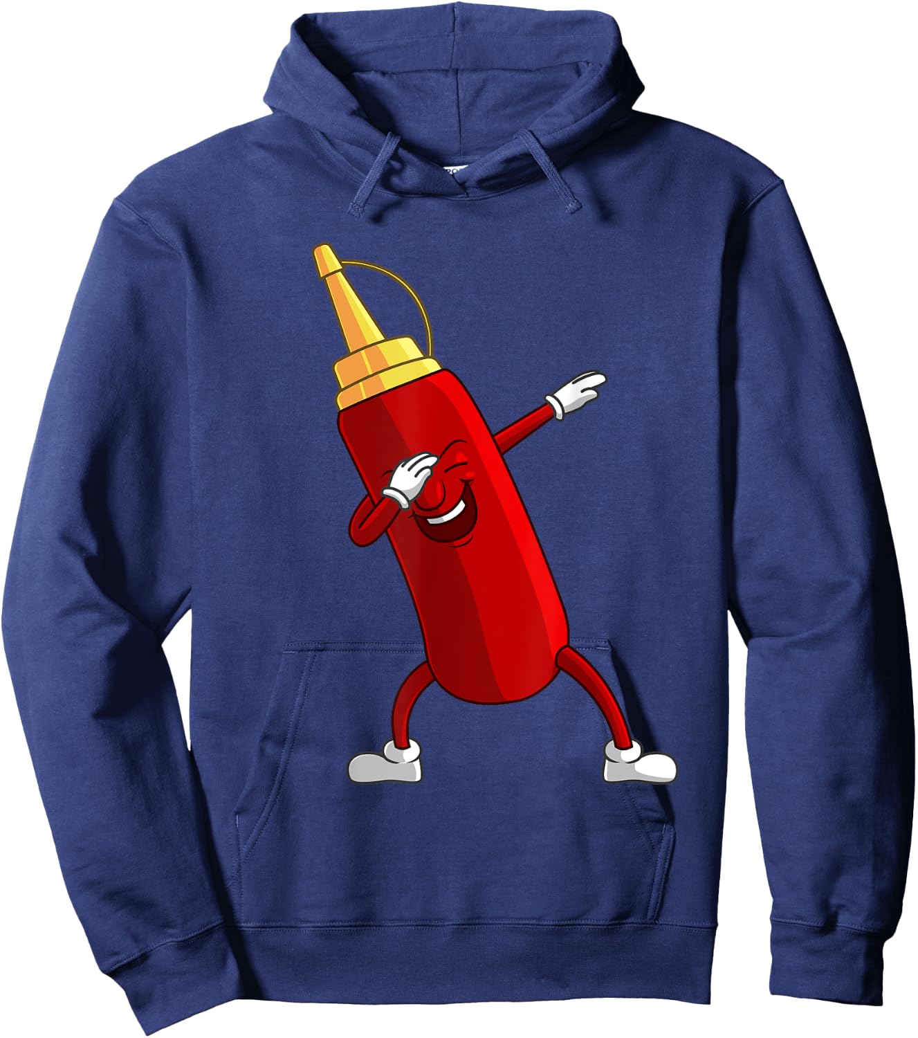 Funny Dabbing Ketchup Lover Gift Kids Boy Cute Condiment Hoodie - Hoodie | Navy