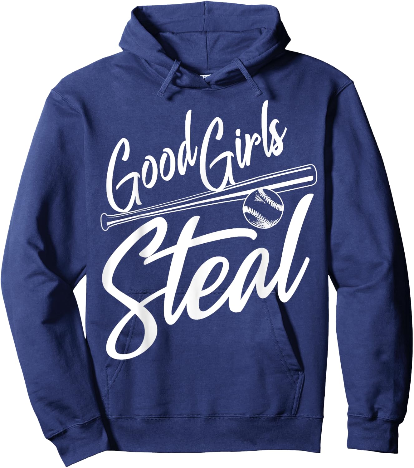 Softball Art Good Girls Steal Baseball Pitcher Hoodie - Hoodie | Navy
