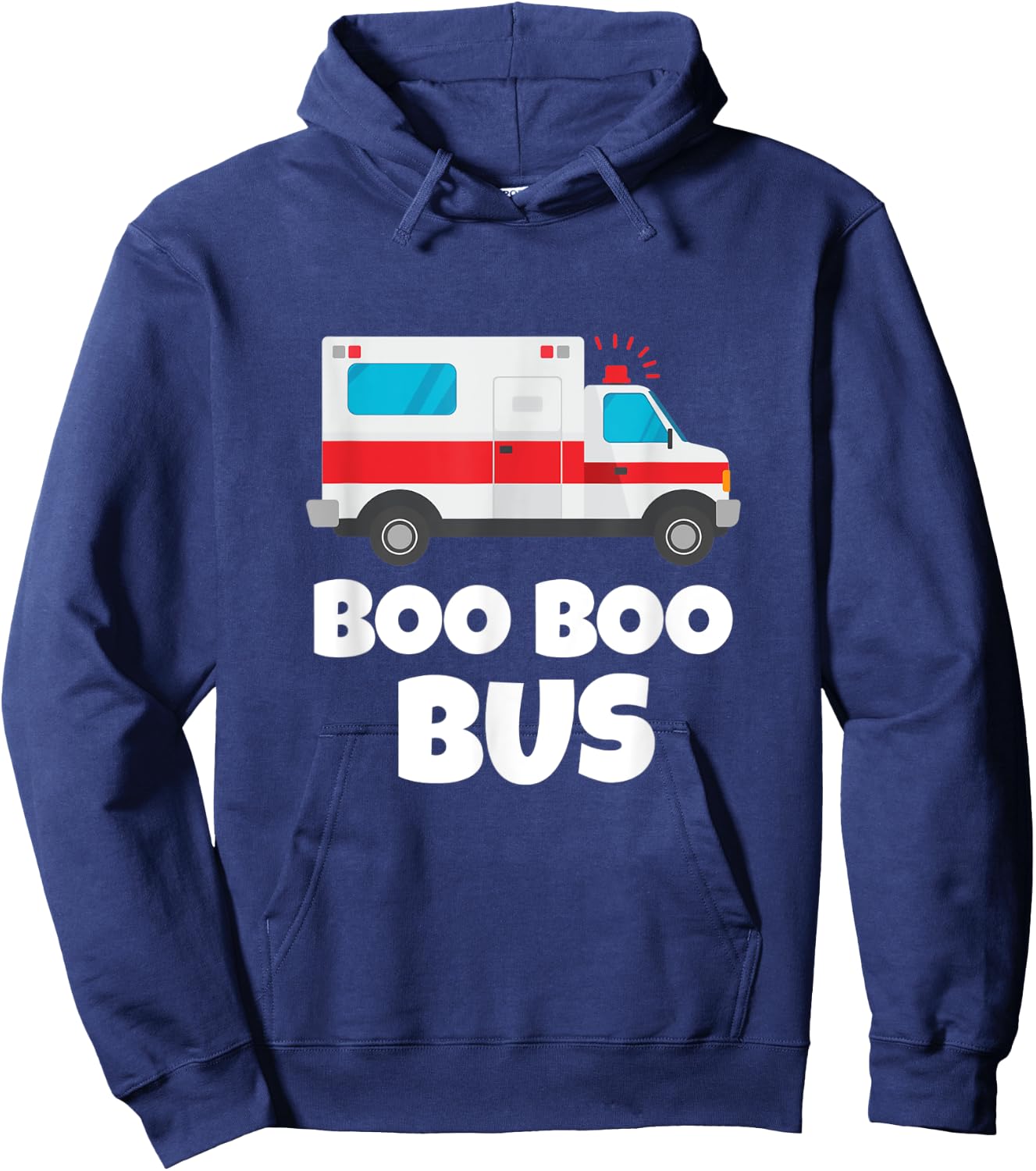 Boo Boo Bus First Responder Funny EMT Medical Ambulance Hoodie - Hoodie | Navy