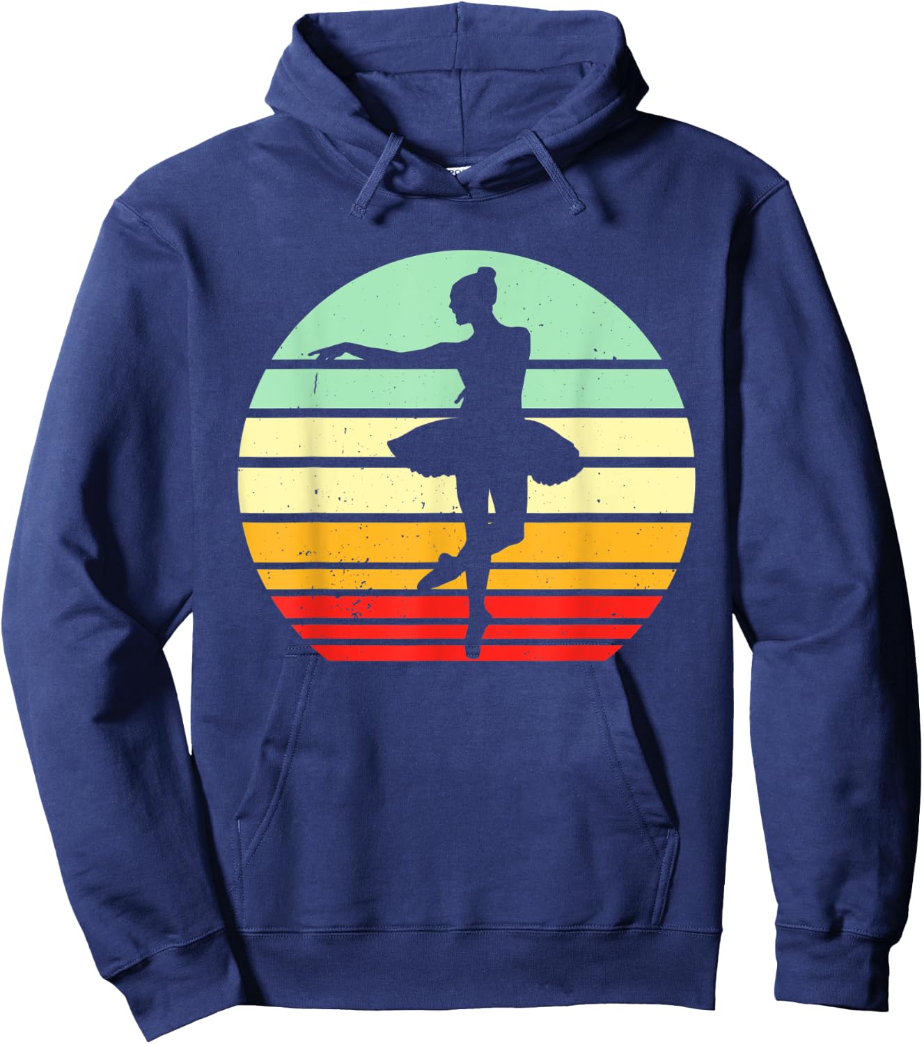 Vintage Ballet 80s Retro Ballerina Dancer Dance Pose Ballet Hoodie - Hoodie | Navy