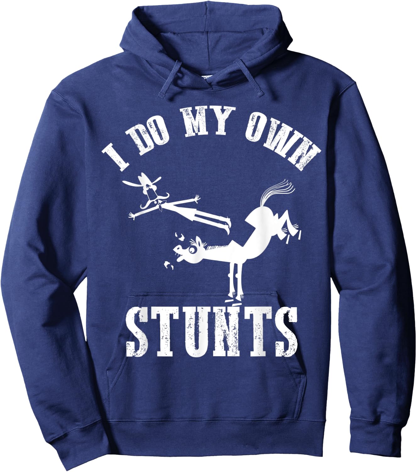 I Do My Own Stunts - Accident, Broken, Injury - Horse Hoodie - Hoodie | Navy