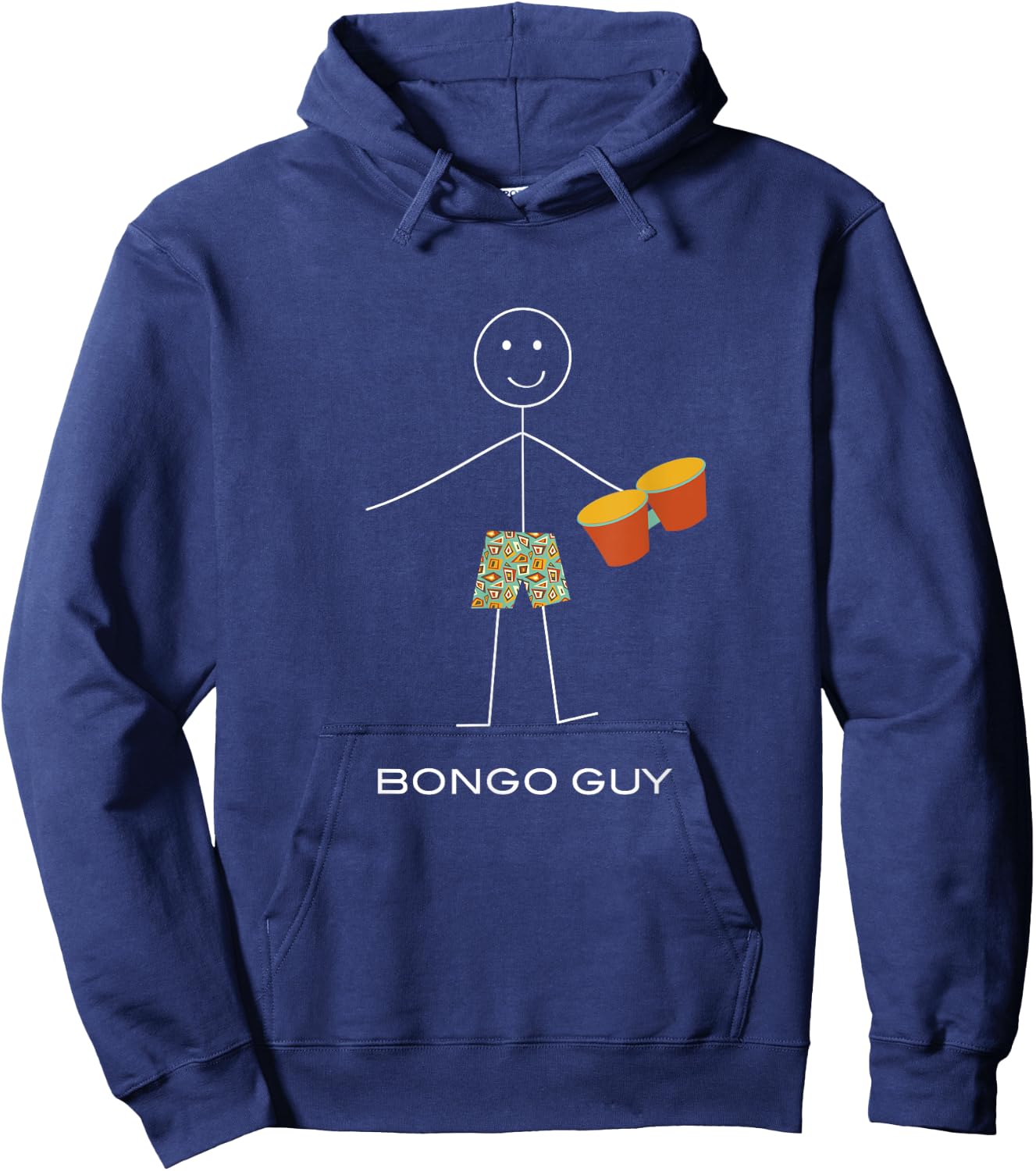 Funny Bongo Guy, Boy Bongo Player Musician Hoodie - Hoodie | Navy