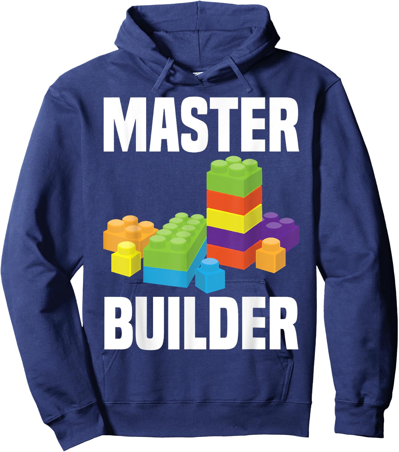 Cool Master Builder Funny Building Blocks Gift Men Women Hoodie - Hoodie | Navy