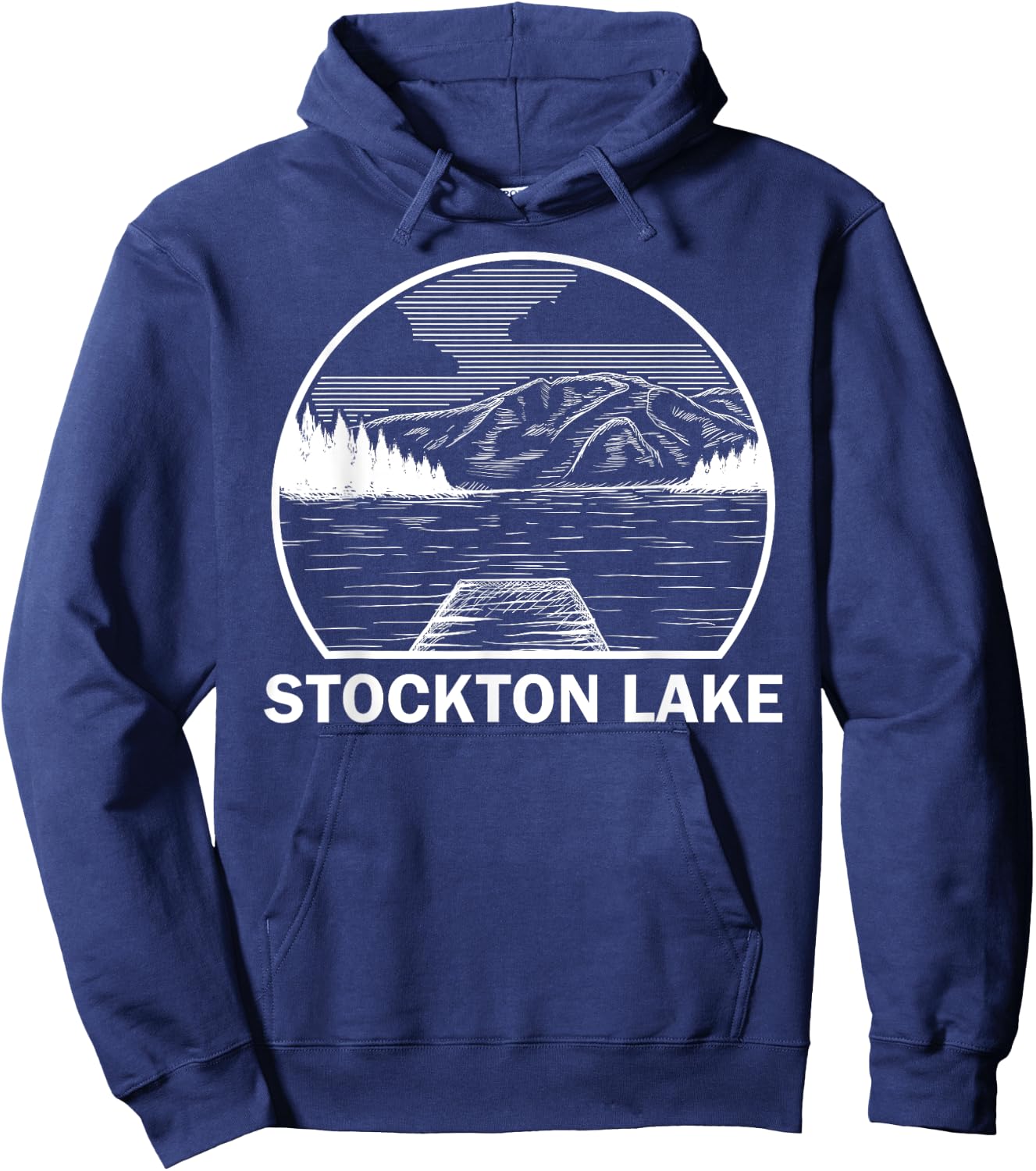STOCKTON LAKE MISSOURI Funny Fishing Camping Summer Gift Men Women Kids Hoodie - Hoodie | Navy