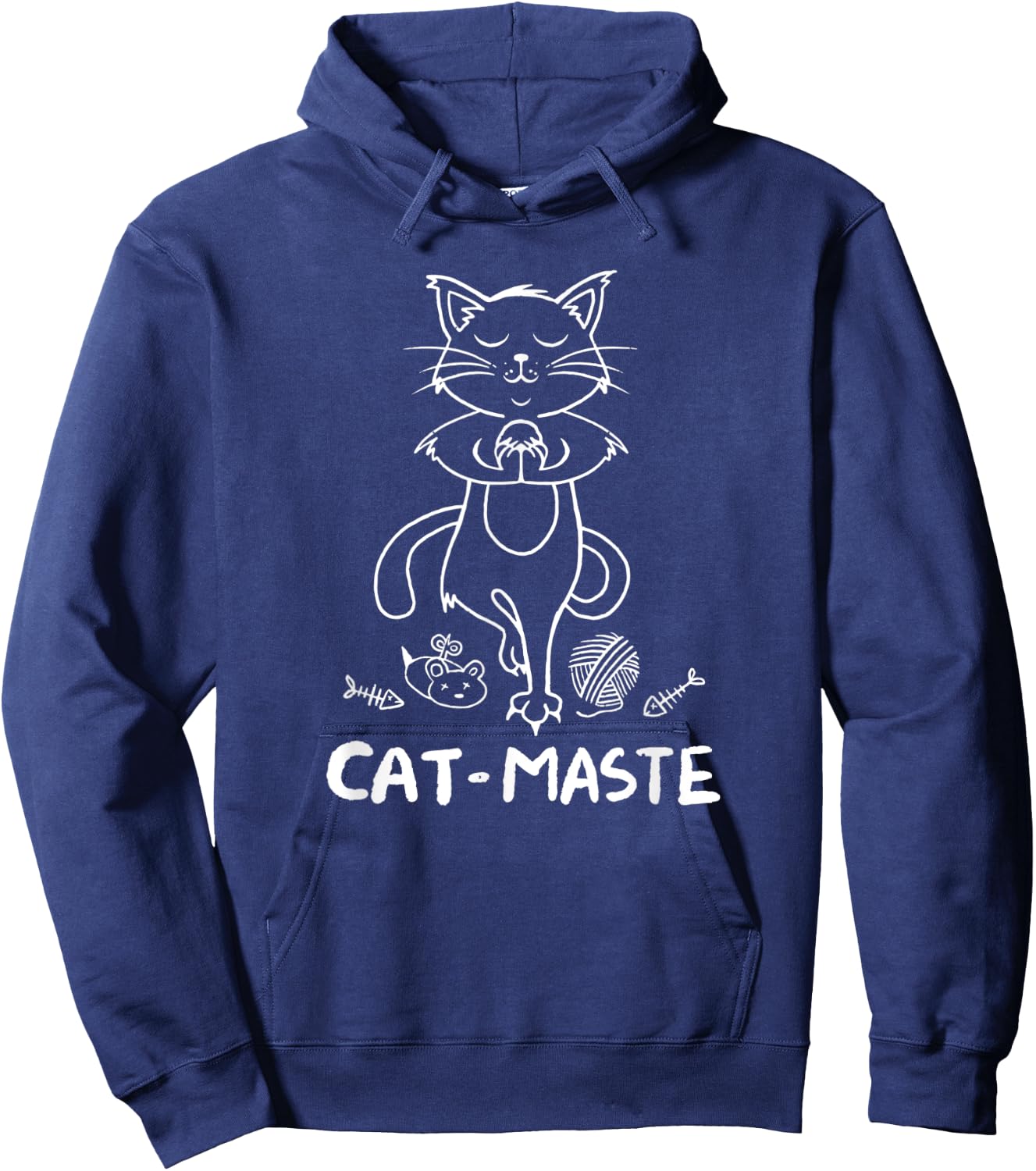Catmaste - Namaste With Funny Cat - Yoga Men Women Kids Hoodie - Hoodie | Navy