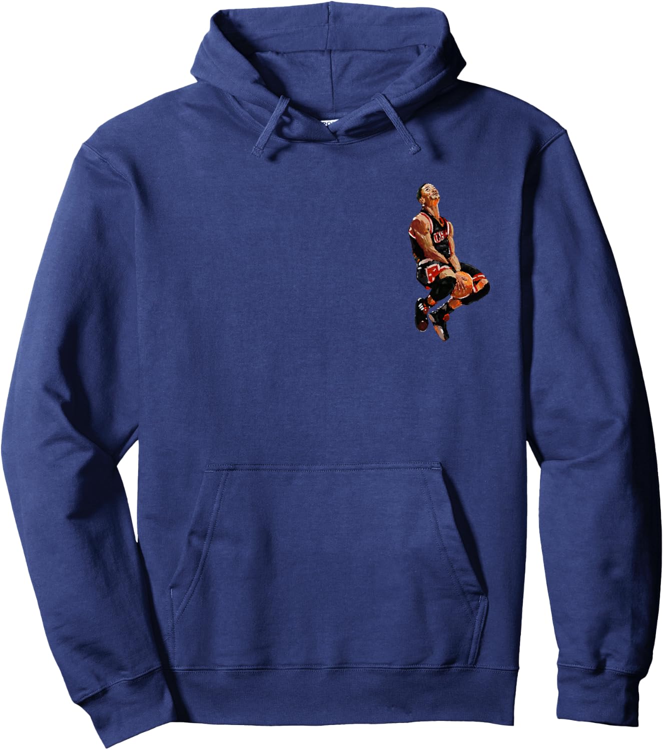 impressionistic d Rose Jersey Small Hoodie - Hoodie | Navy