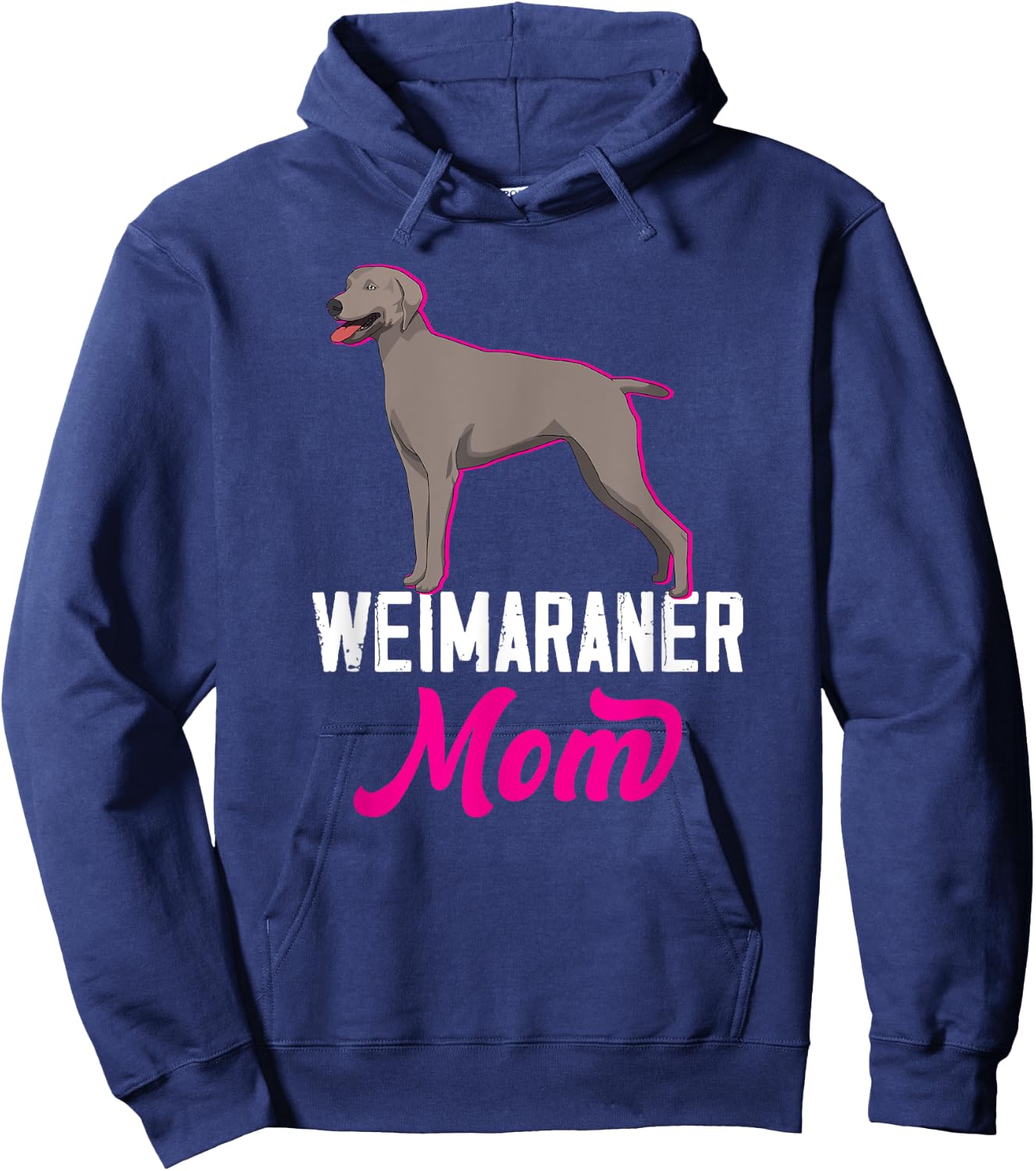 Weimaraner Mom Gift Girls Weim Mom Cute Dog Owner Hoodie - Hoodie | Navy