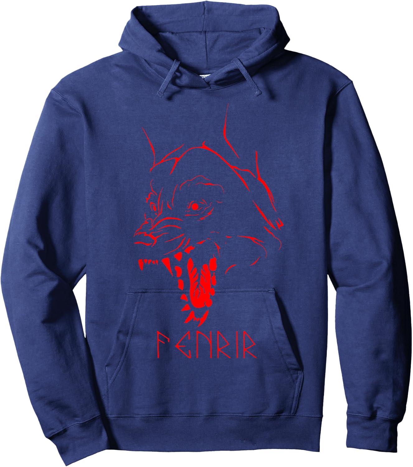 Fenrir Wolf Of Odin Old Norse Mythology Viking Celtic Fenris Hoodie - Hoodie | Navy