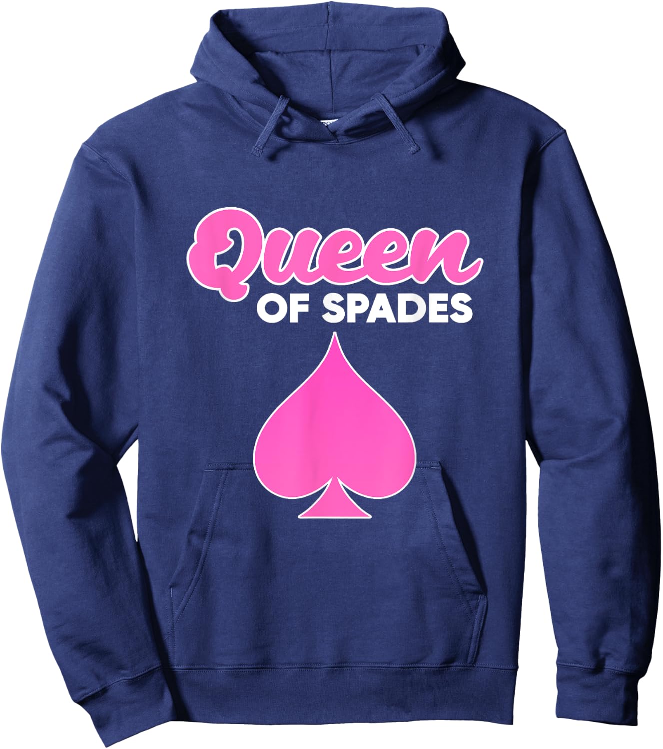 Spades Card Game Queen Spades Hoodie - Hoodie | Navy