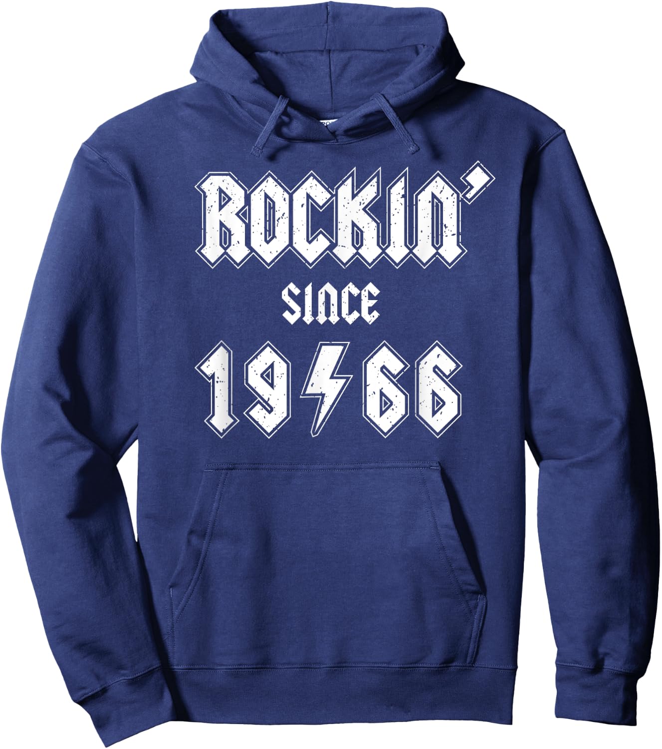 Rockin' Since 1966, Gen X Boomer Rocker Celebrate Birth Year Hoodie - Hoodie | Navy