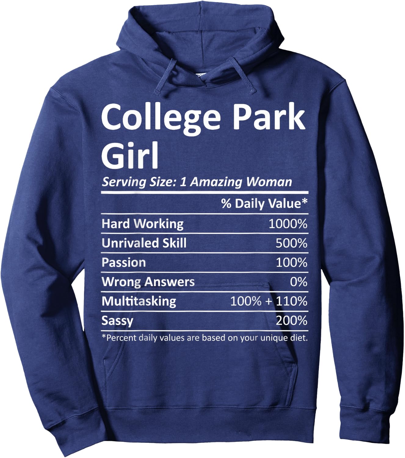 COLLEGE PARK GIRL GA GEORGIA Funny City Home Roots USA Gift Hoodie - Hoodie | Navy
