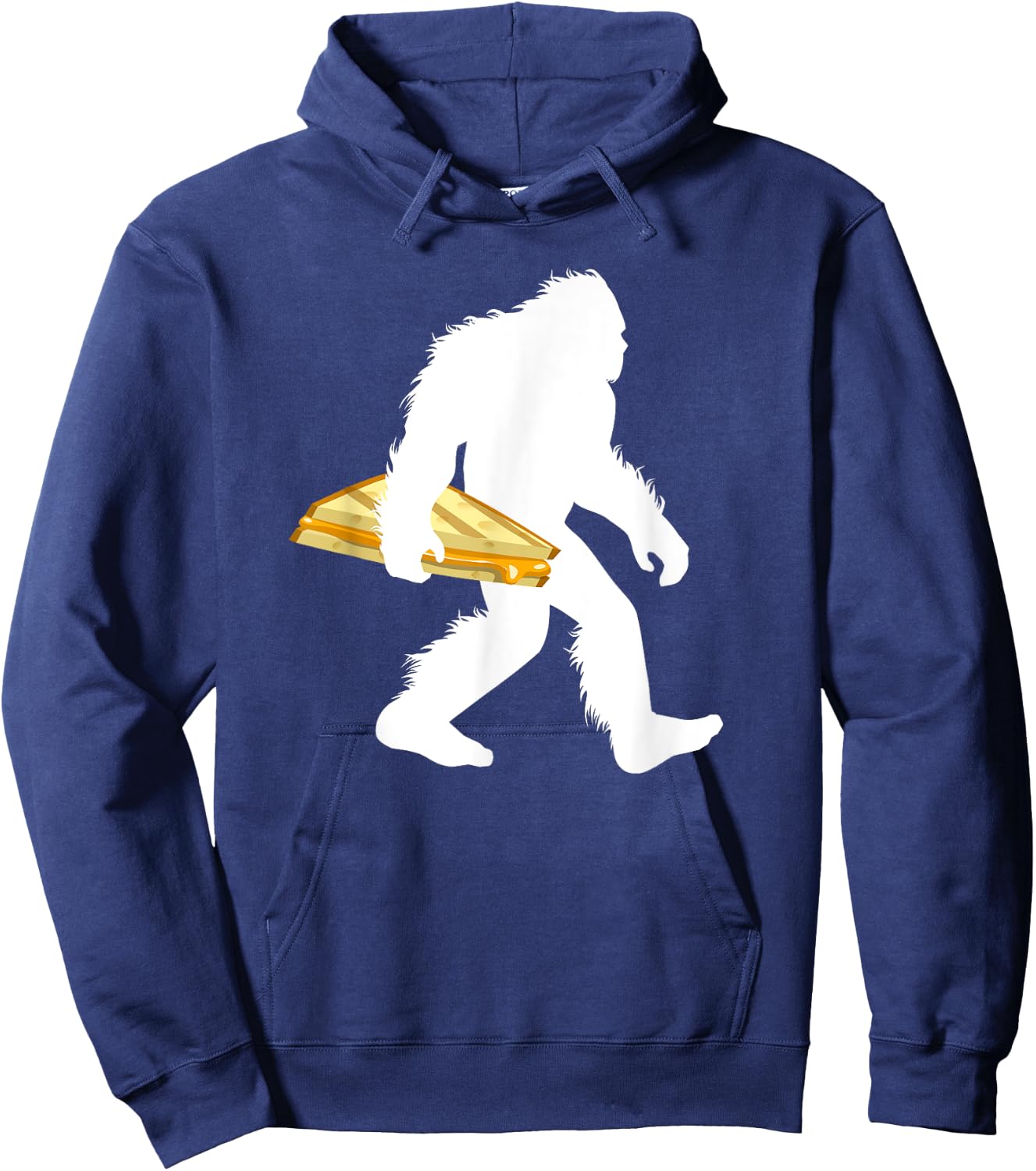 Bigfoot With Grilled Cheese Sasquatch Sandwich Hoodie - Hoodie | Navy