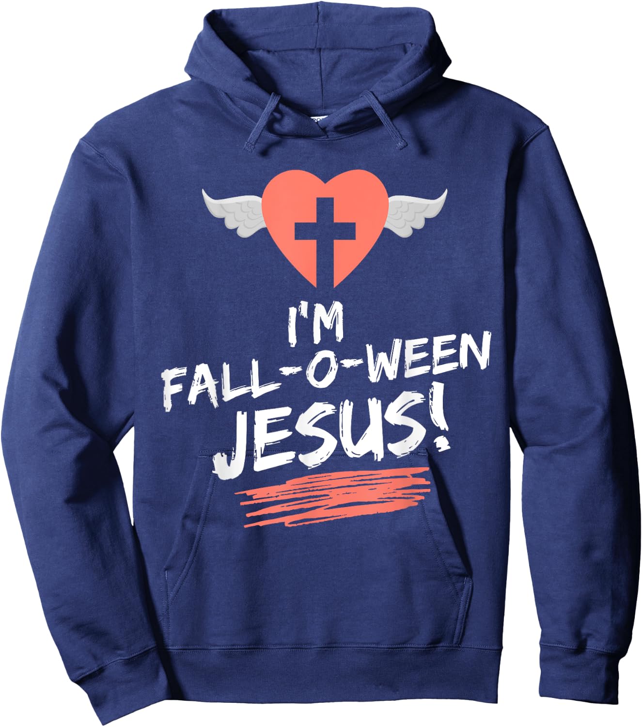 Christian Thanksgiving Halloween I'm Fall-O-Ween Jesus Funny Hoodie - Hoodie | Navy