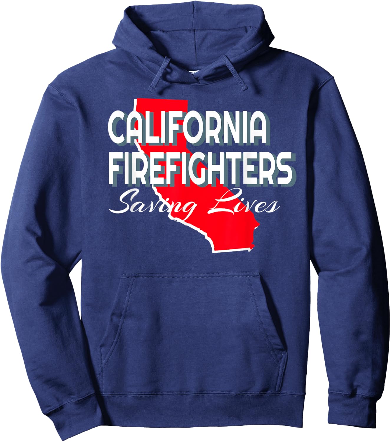 California Firefighters, Saving Lives Hoodie - Hoodie | Navy