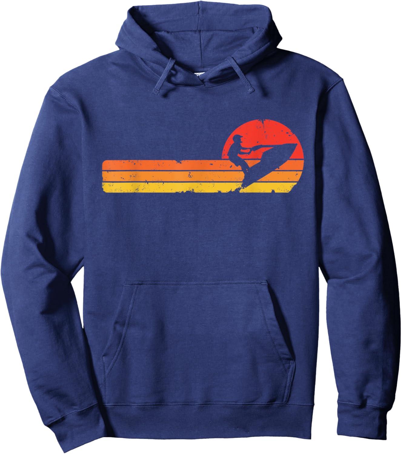Vintage Standup sunset JetSki rider Hoodie - Hoodie | Navy