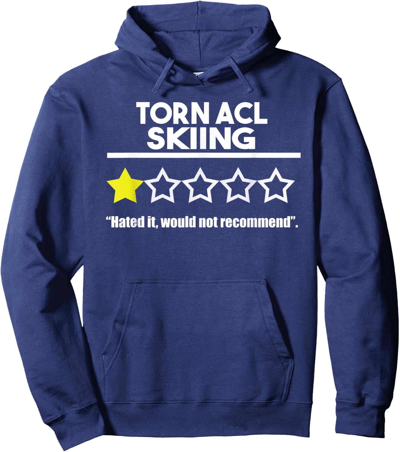 Skiing Accident Torn ACL Funny Recovery Physical Therapy Hoodie - Hoodie | Navy