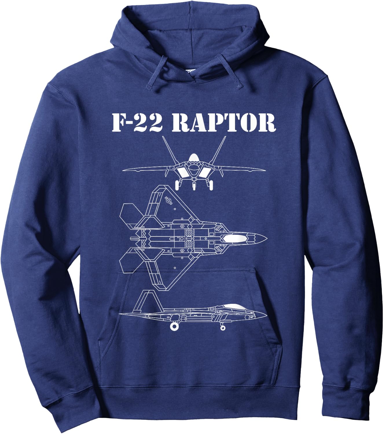 F-22 Raptor Fighter Jet Aeroplane Pilot Military Plane F22 Hoodie - Hoodie | Navy