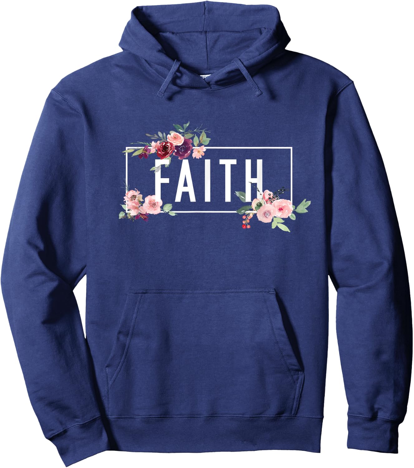 Modern Flora Flowers Bouquet Design. Spiritual Woman Faith Hoodie - Hoodie | Navy