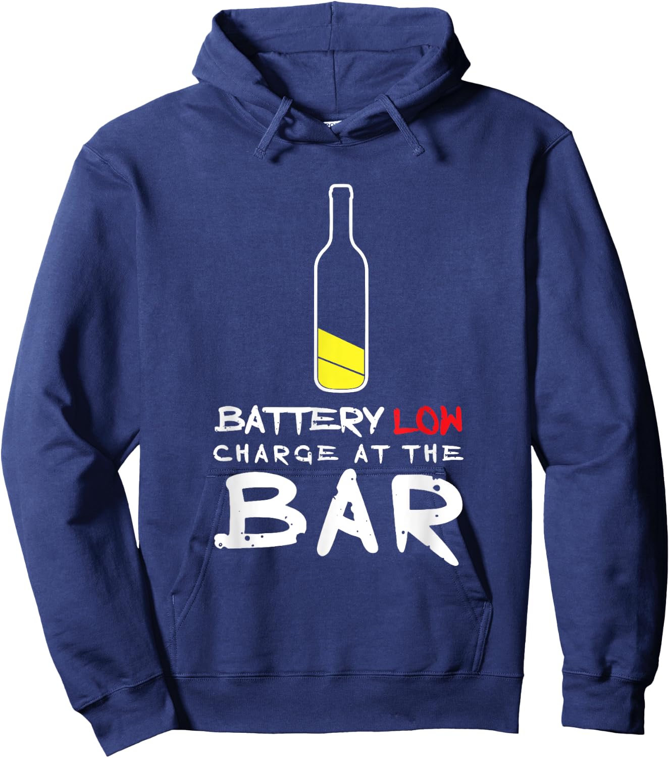 Funny Beer Drinking Charge at the Bar Alcohol Shirt Hoodie - Hoodie | Navy