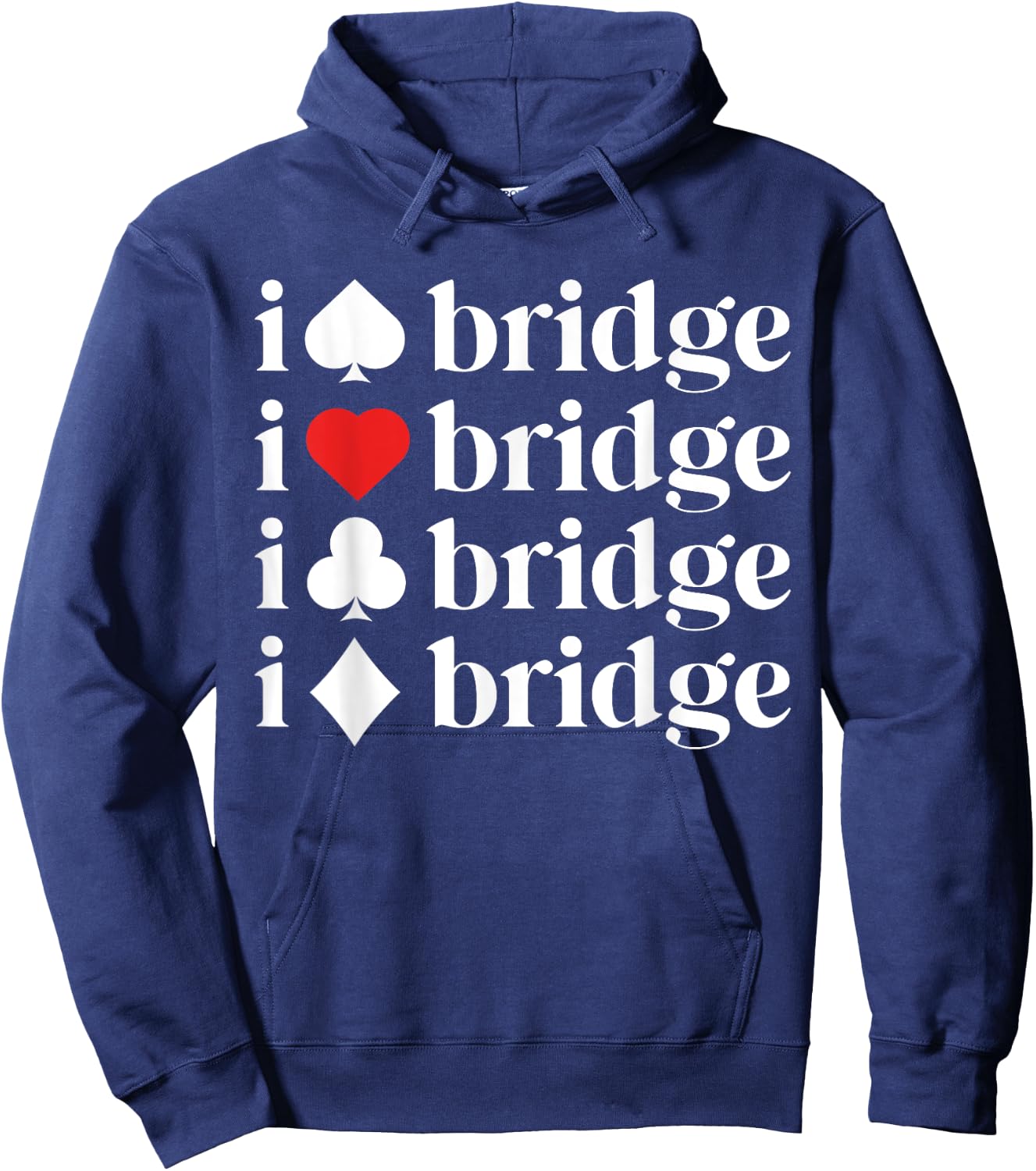 Gifts For Bridge Lover Bridge Card Game Shirt Women Mother Hoodie - Hoodie | Navy