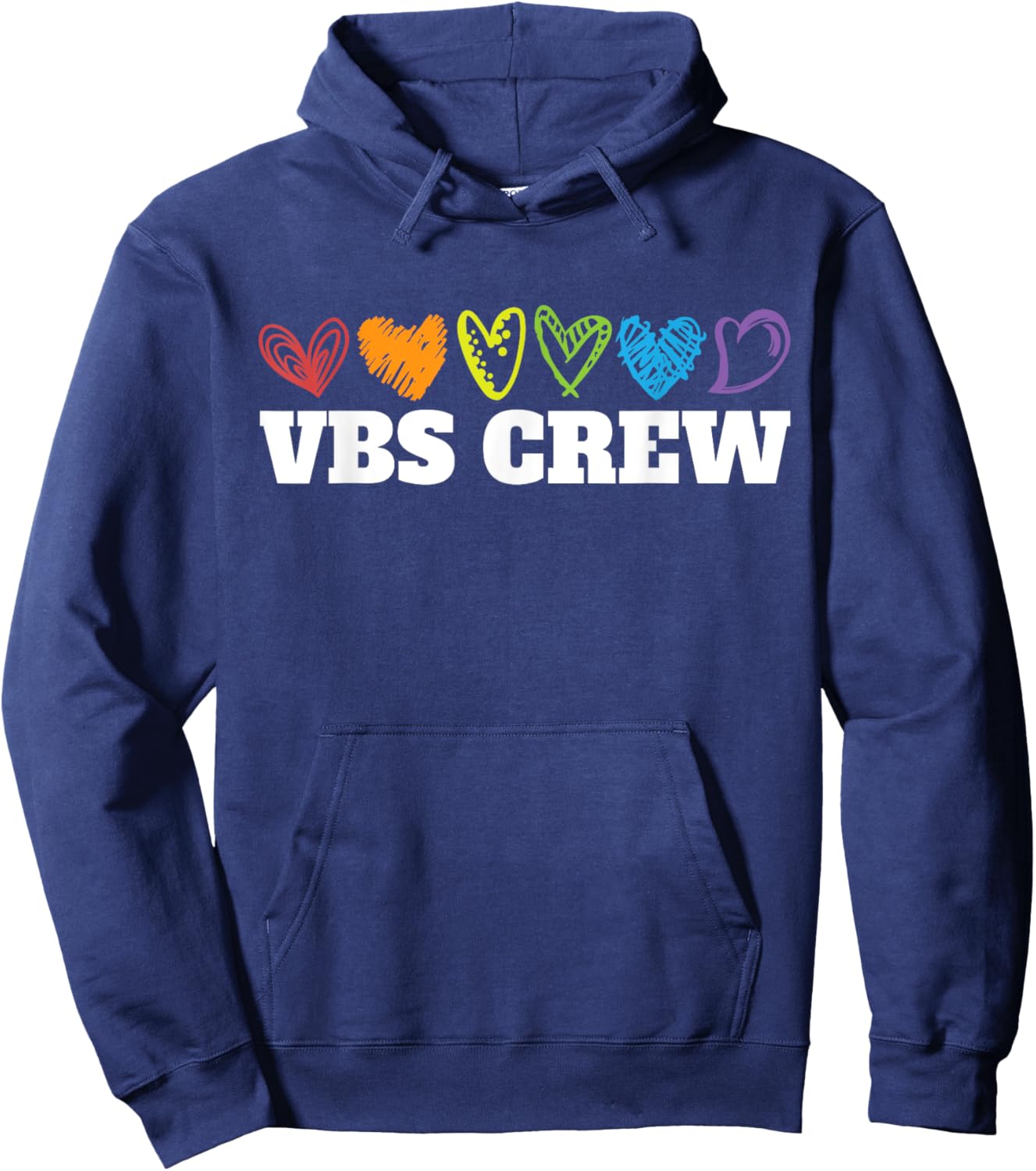 VBS Crew Hearts Vacation Bible School Squad Bible Study Hoodie - Hoodie | Navy