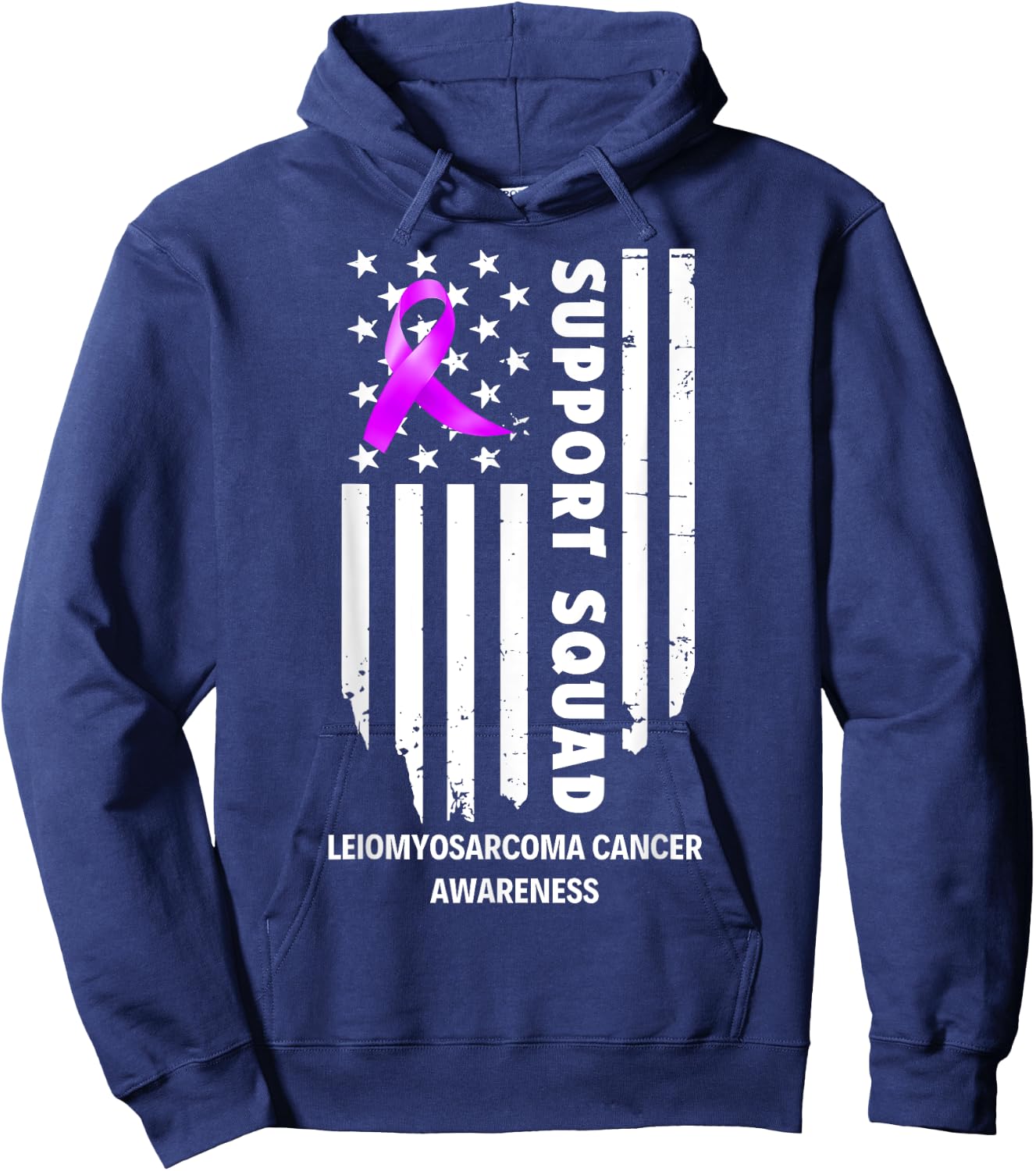 Leiomyosarcoma Cancer Awareness Support Team Squad Hoodie - Hoodie | Navy