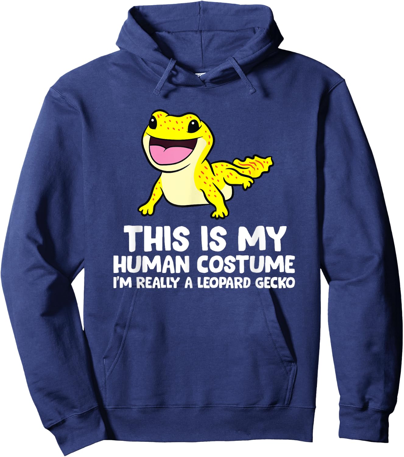 Reptile Leopard Gecko Costume I'm Really A Leopard Gecko Hoodie - Hoodie | Navy