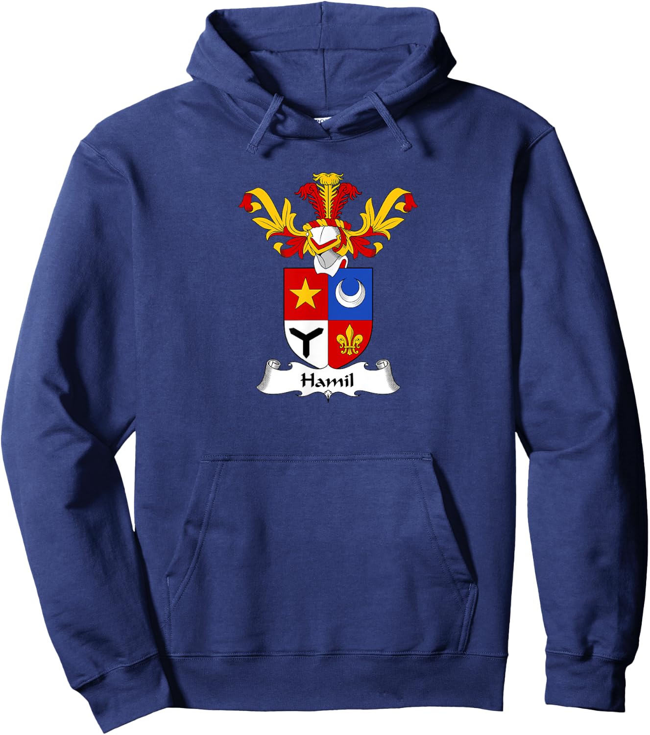 Hamil Coat of Arms - Family Crest Hoodie - Hoodie | Navy