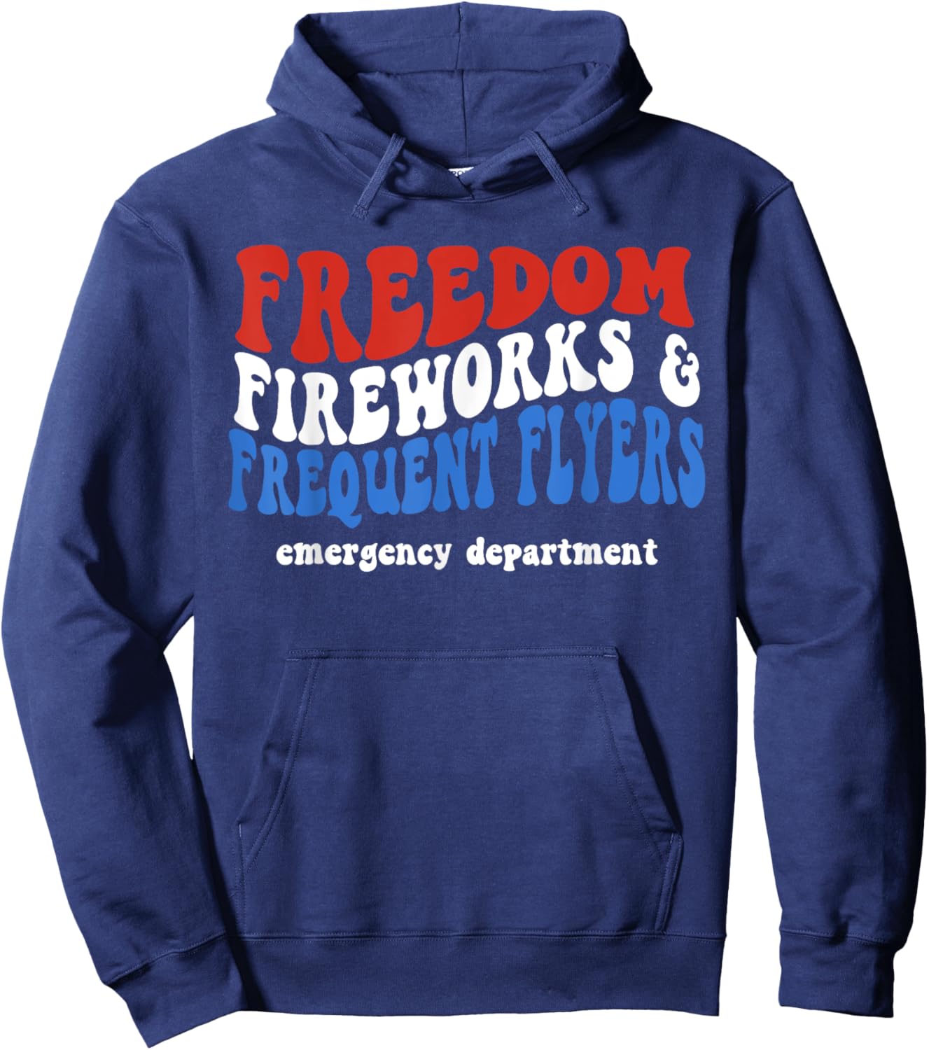 Freedom Fireworks Frequent Flyers Emergency Department Hoodie - Hoodie | Navy