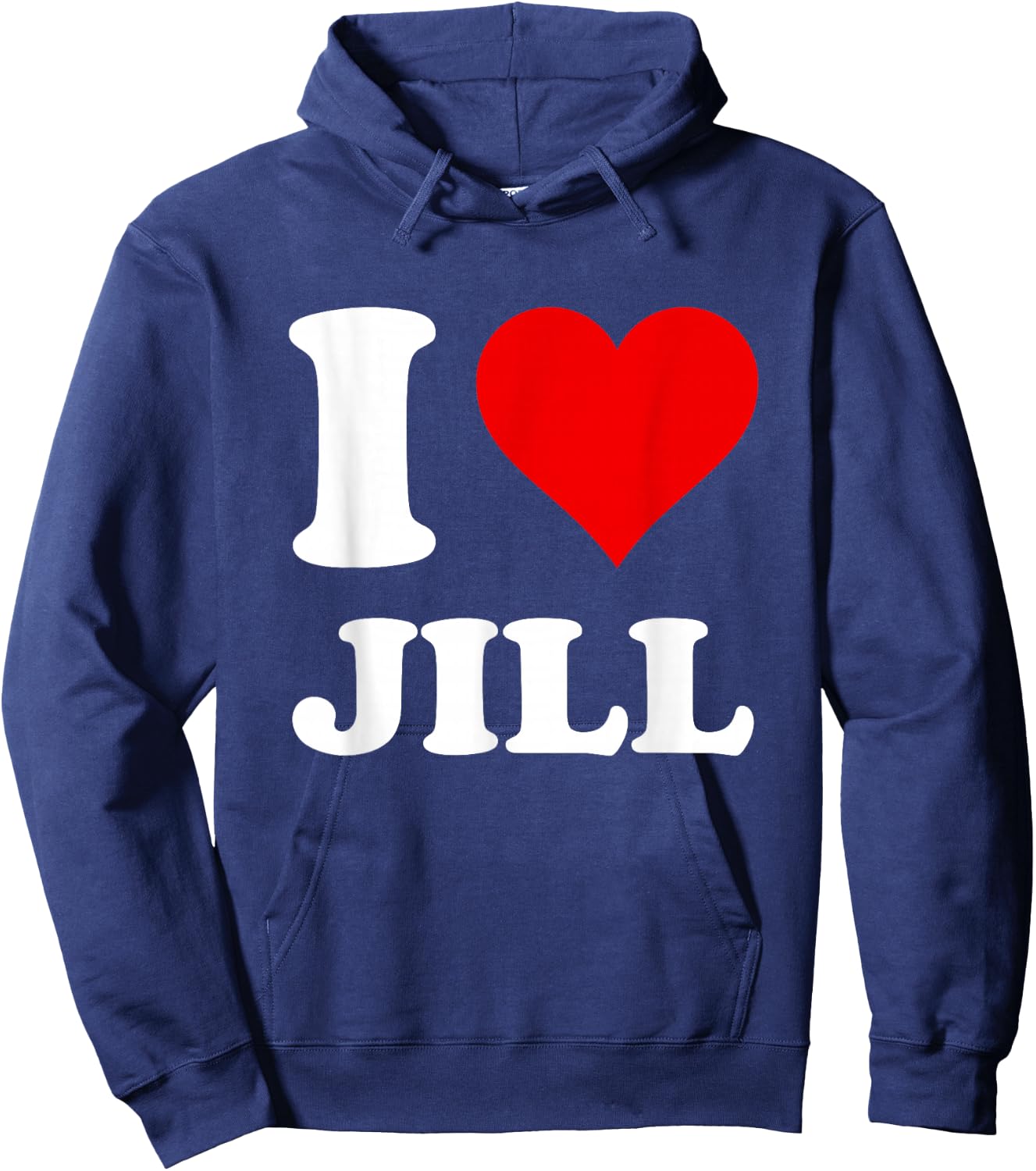 Red Heart I Love Jill Hoodie - Hoodie | Navy